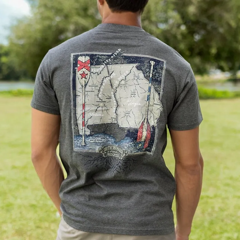 Southern Marsh 21 River Route Collection Tee - Alabama & Georgia