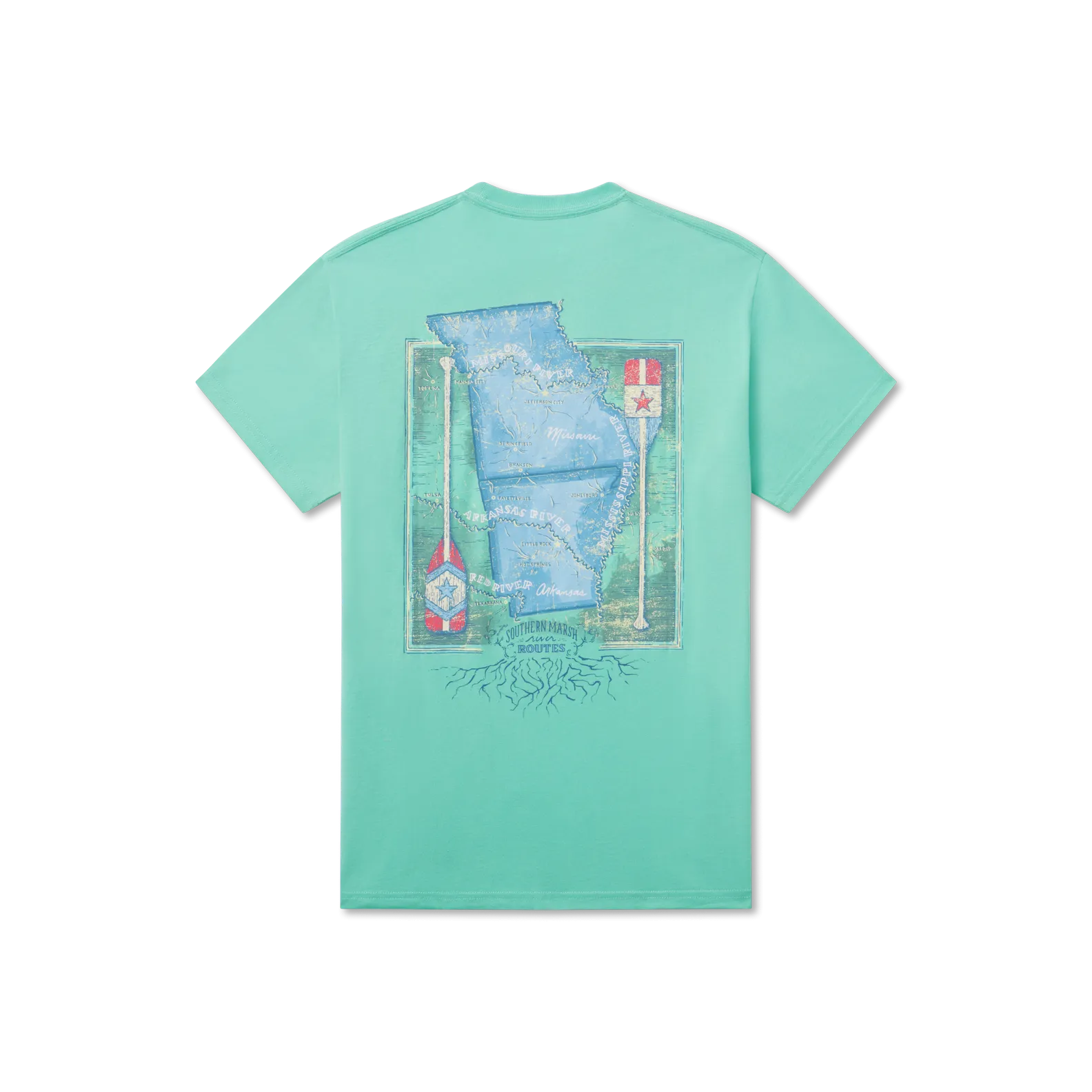 Southern Marsh 21 River Route Collection Tee - Arkansas & Missouri