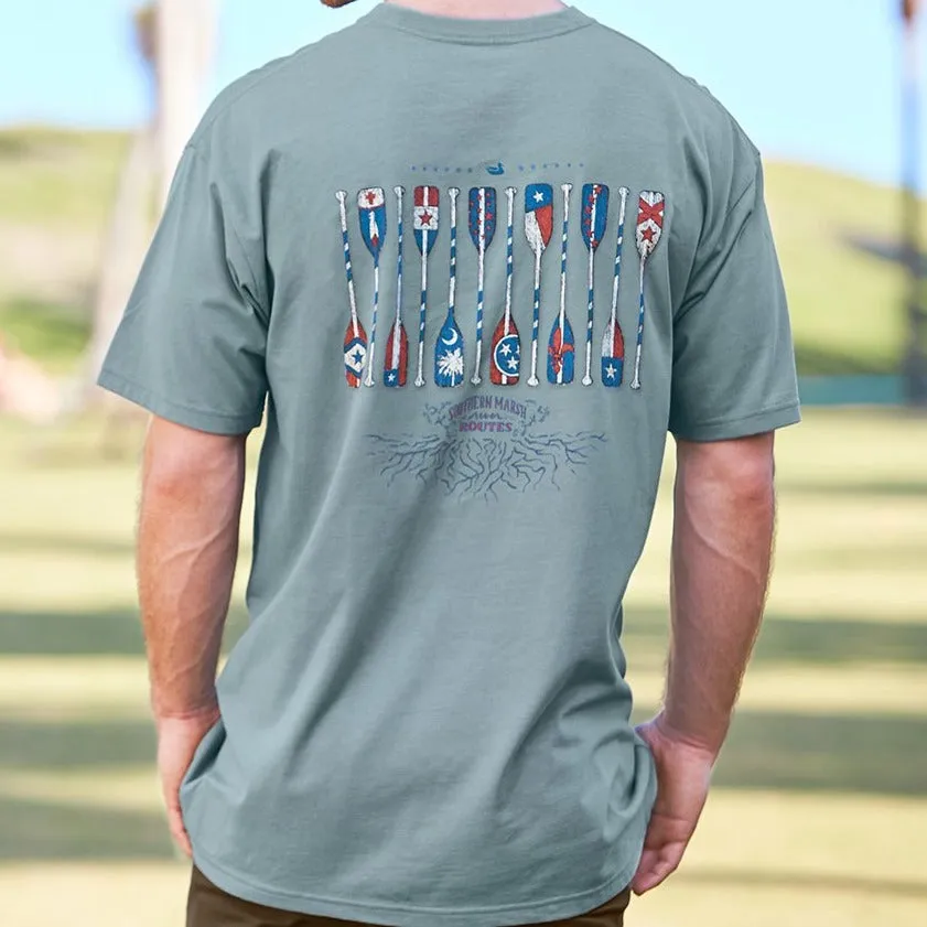 Southern Marsh 21 River Route Collection Tee - Paddles