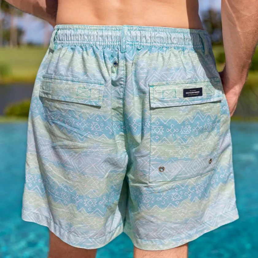 Southern Marsh 21 SEAWASH™ Shoals Swim Trunk - Mayan Watercolor