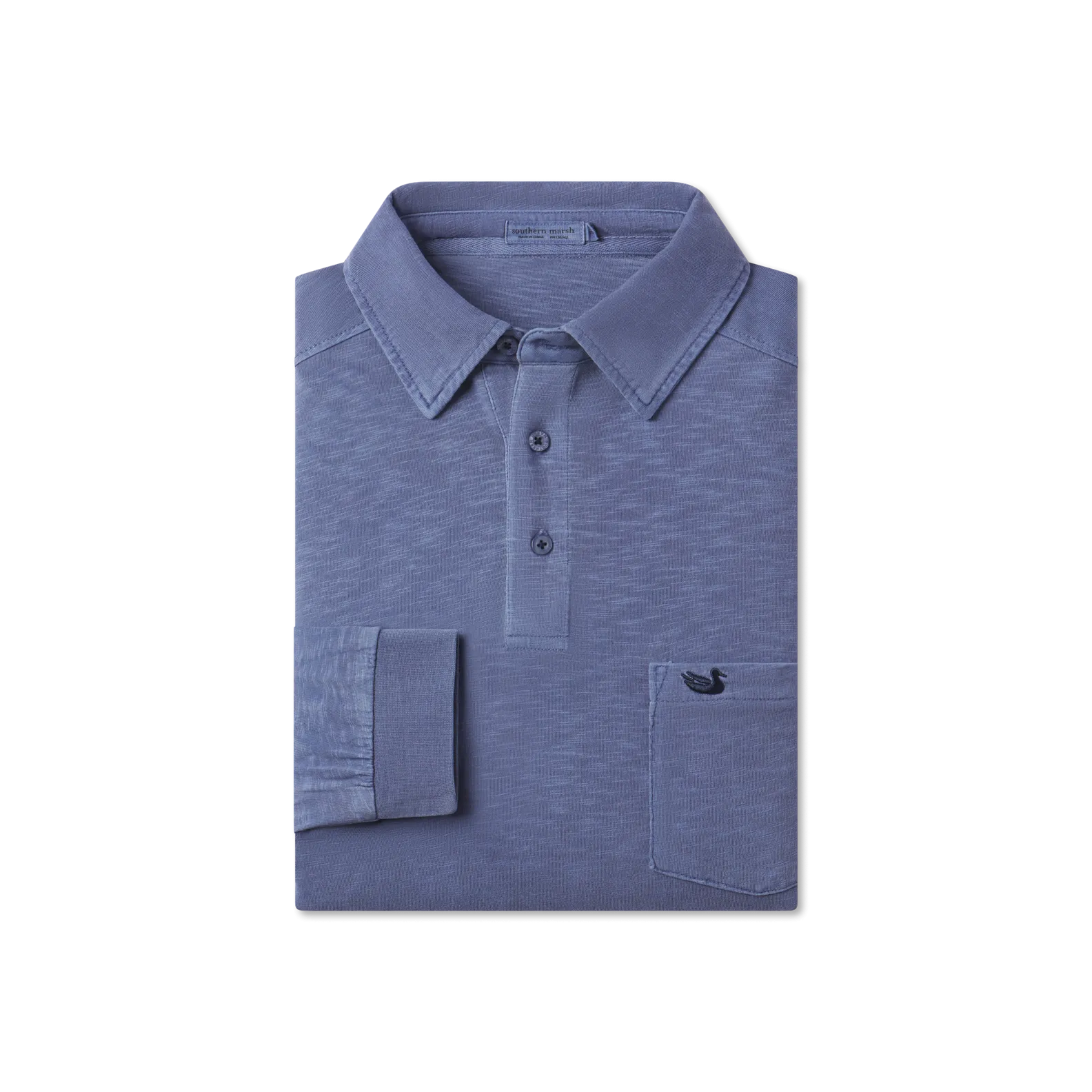 Southern Marsh 21 SEAWASH™ Slub Polo - Long Sleeve