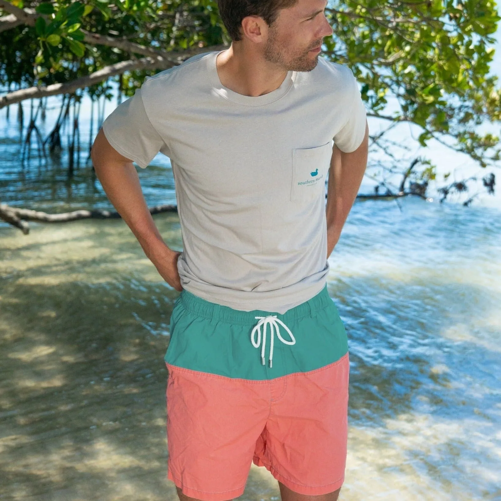 Southern Marsh 21 SEAWASH™ Swim Trunk - Color Block