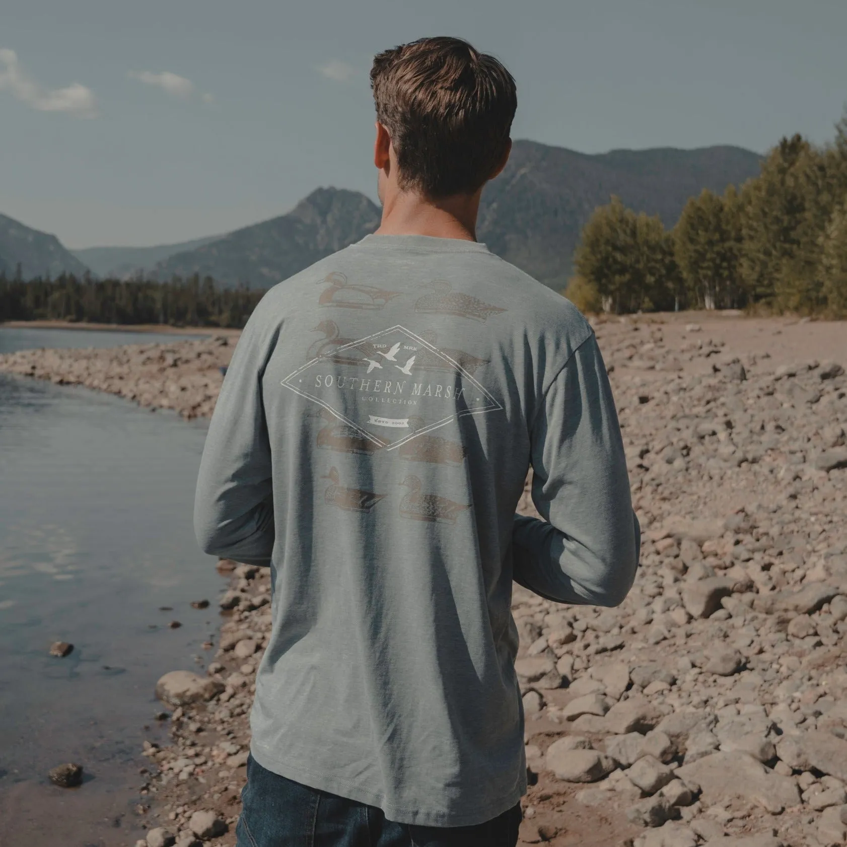 Southern Marsh 21 SEAWASH™ Tee - Decoy Stamp - Long Sleeve