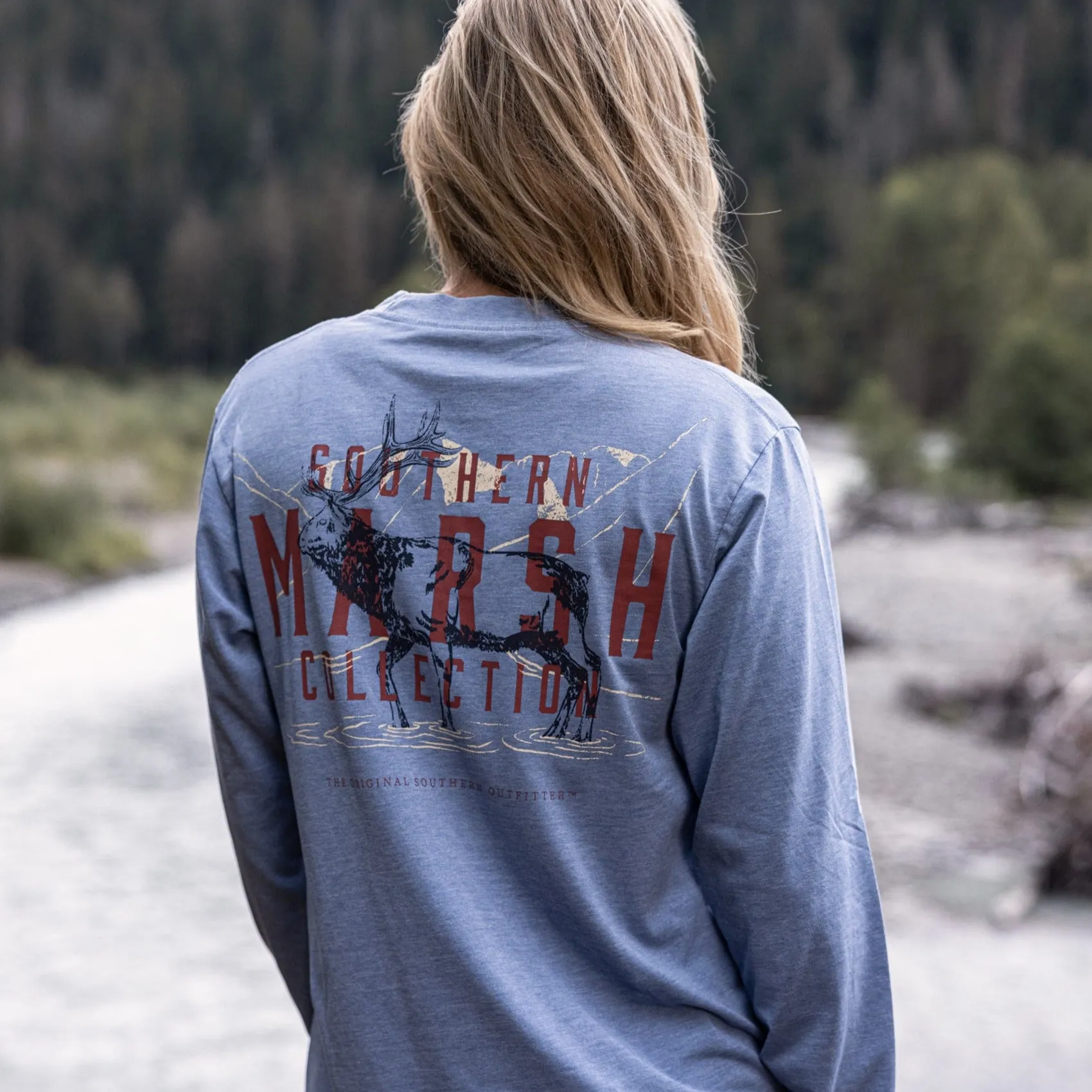 Southern Marsh 21 SEAWASH™ Tee - Etched Elk - Long Sleeve