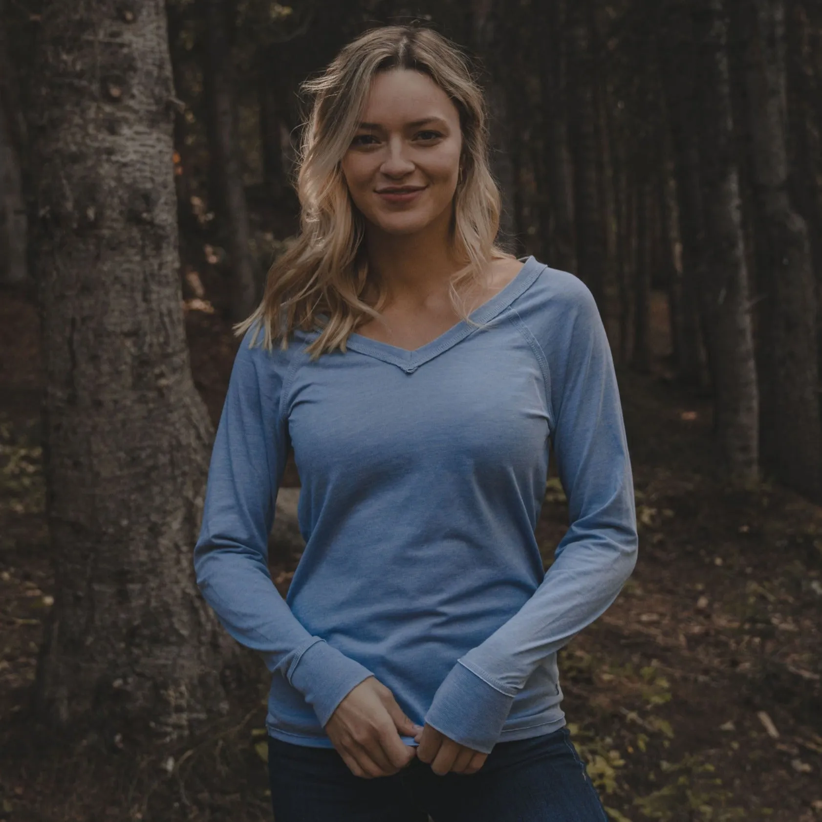 Southern Marsh 21 SEAWASH™ Tee - Melanie V-Neck - Long Sleeve