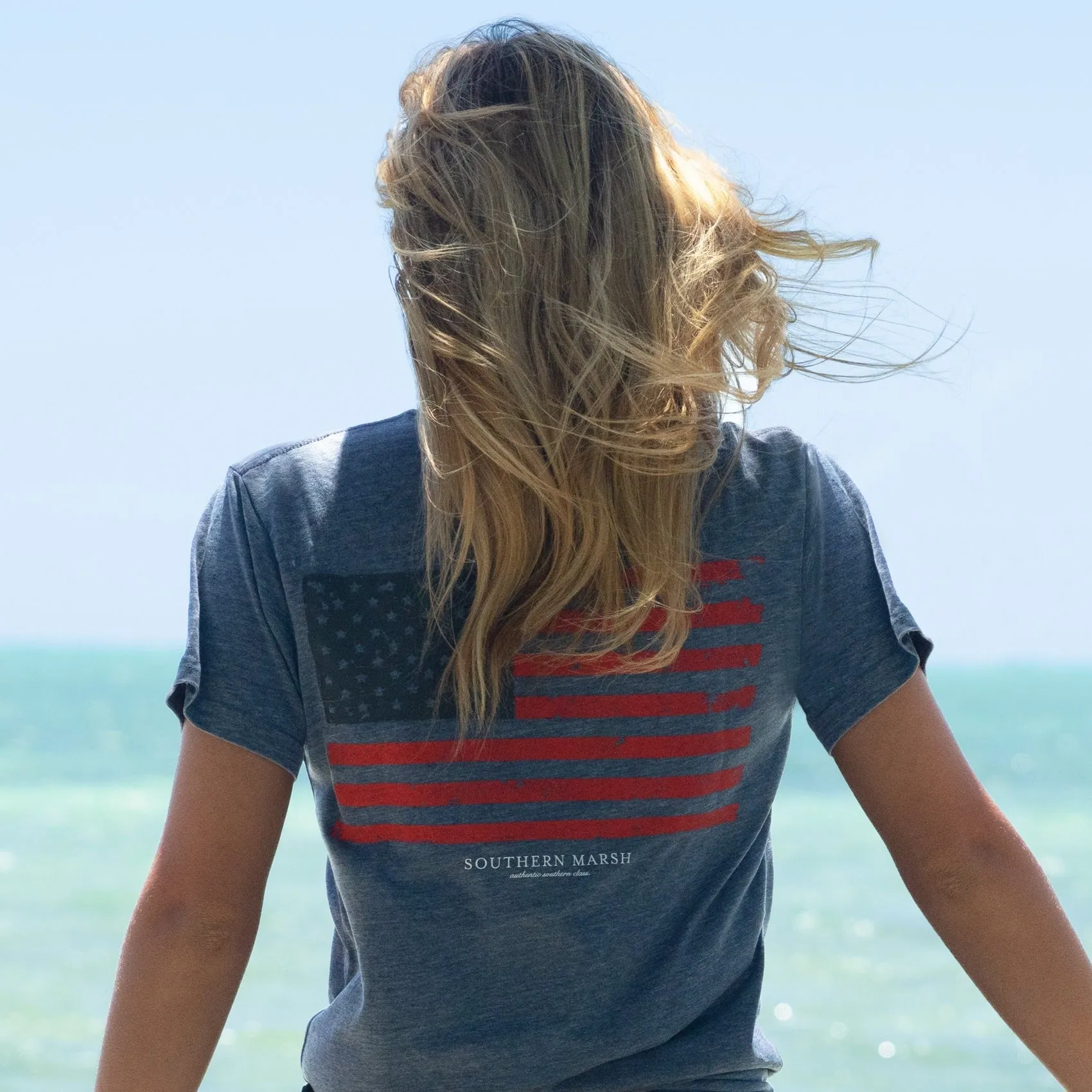 Southern Marsh 21 SEAWASH™ Tee - Vintage Flag