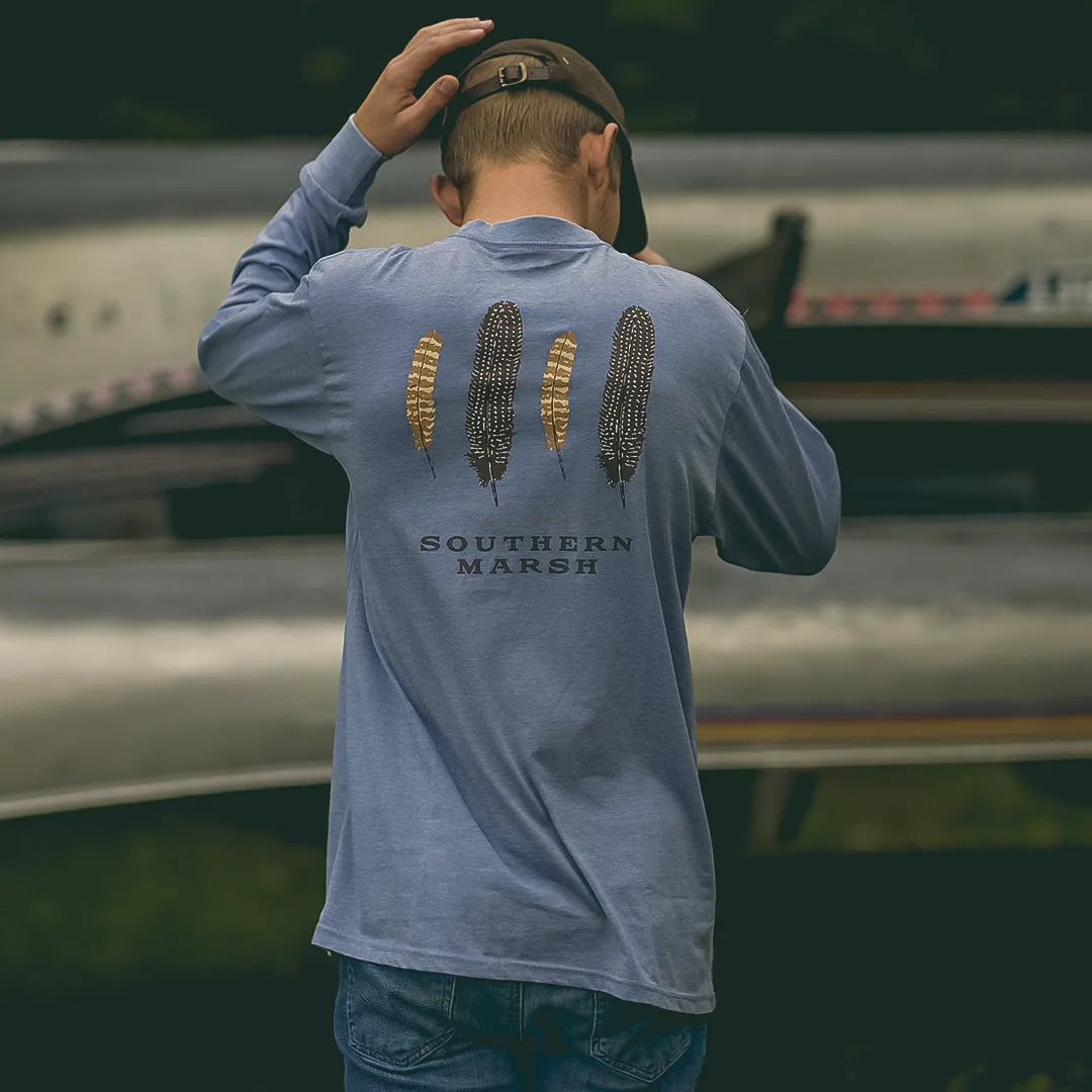 Southern Marsh 21 SEAWASH™ Tee - Waterfowl Feathers - Long Sleeve