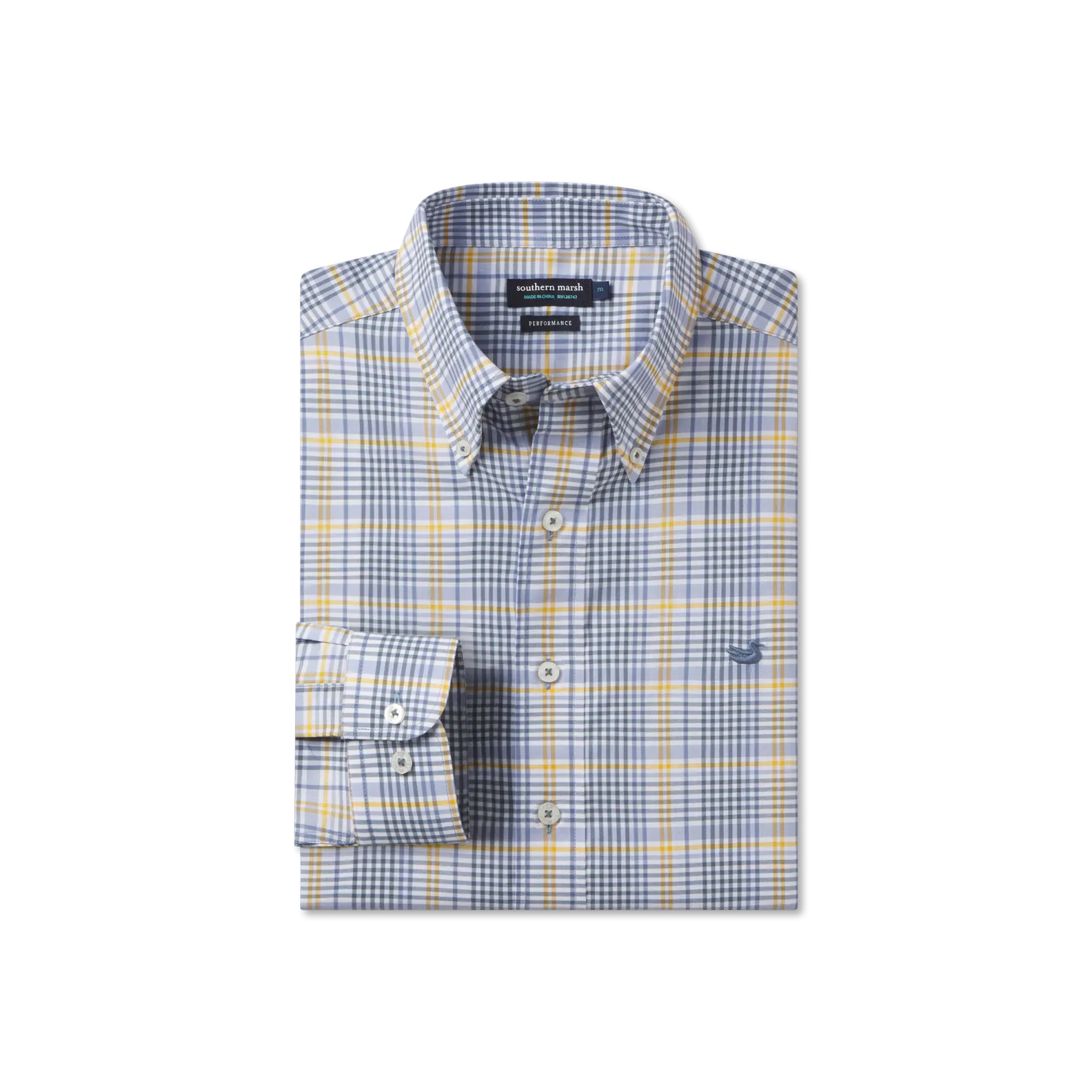 Southern Marsh 21 Shores Windowpane Performance Dress Shirt