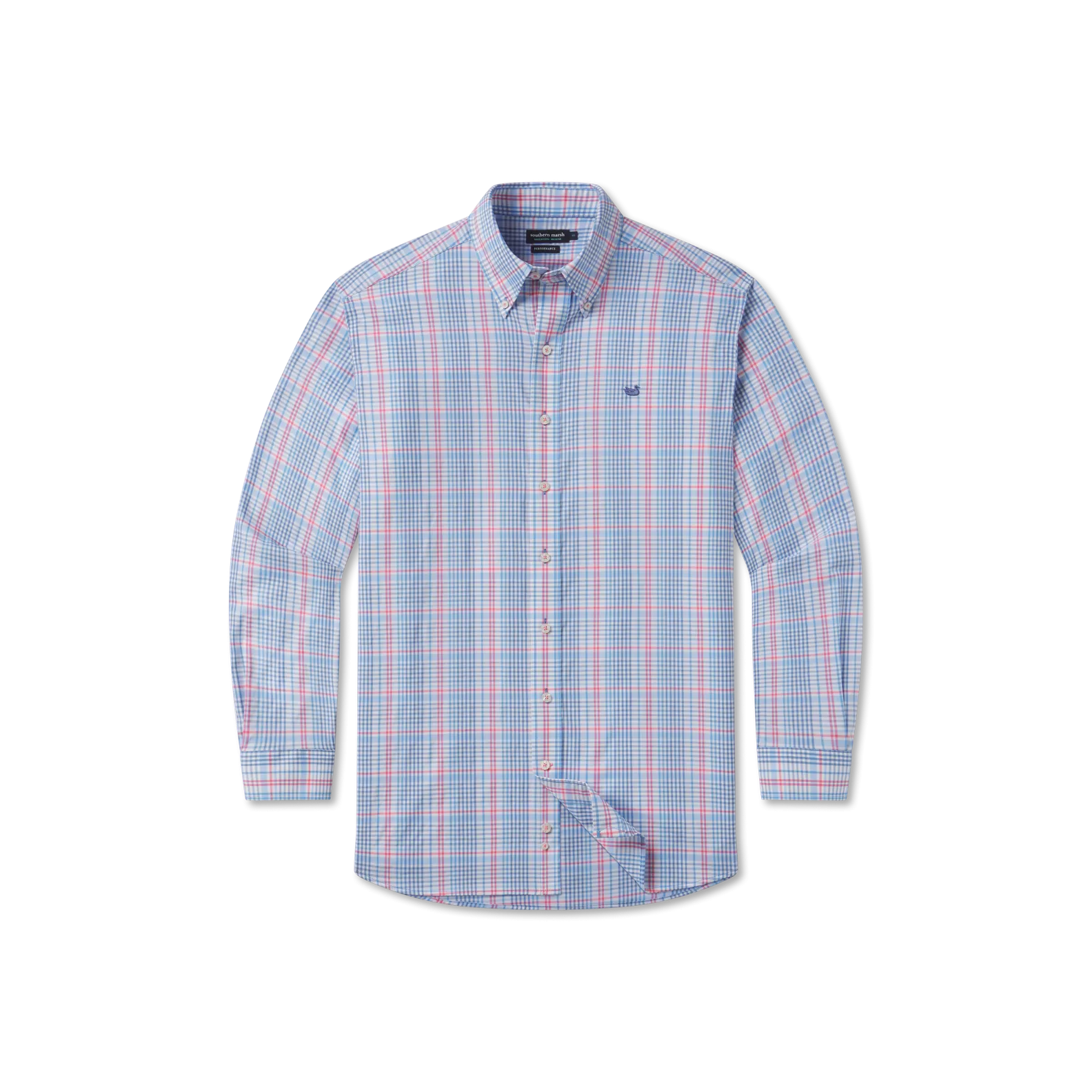Southern Marsh 21 Shores Windowpane Performance Dress Shirt