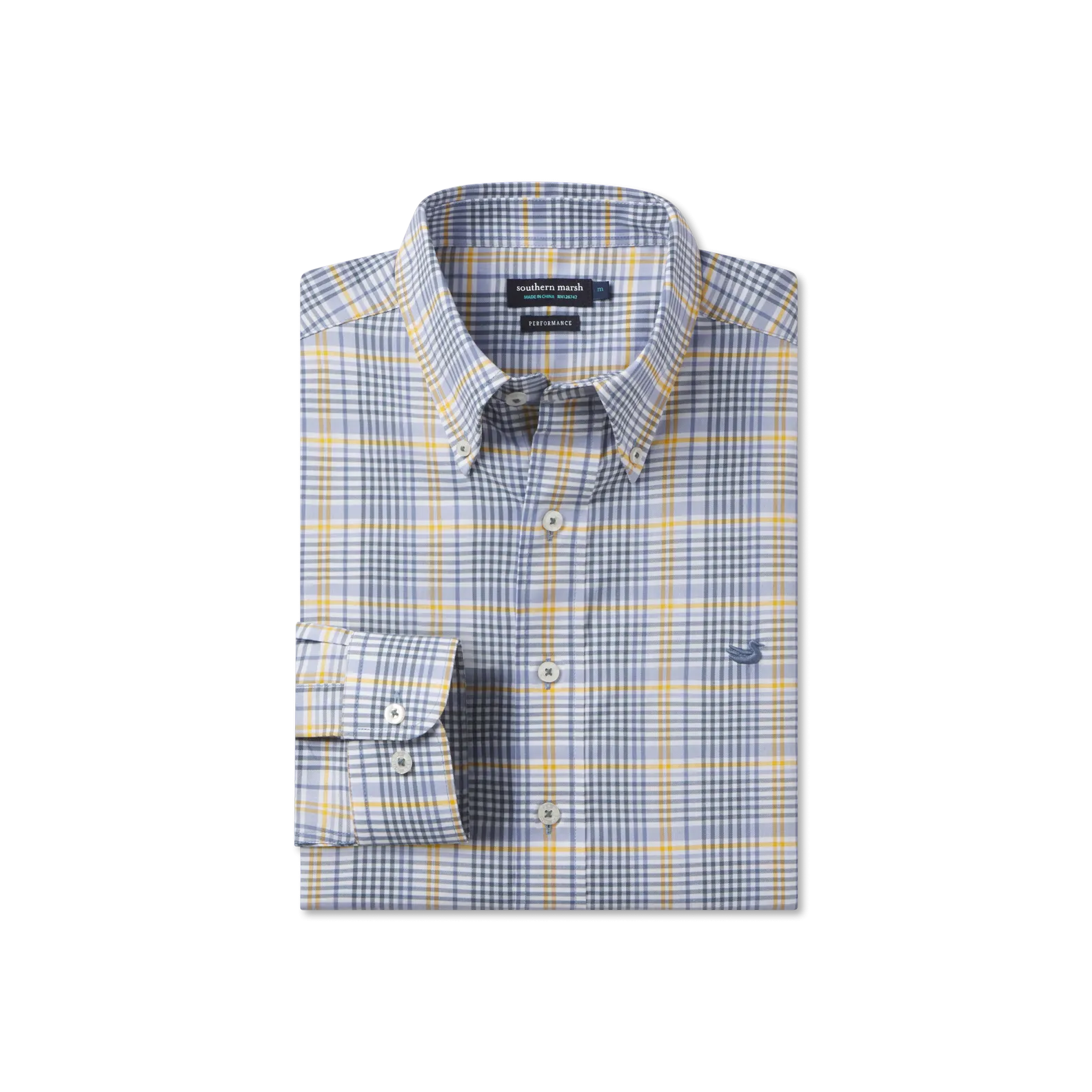 Southern Marsh 21 Shores Windowpane Performance Dress Shirt