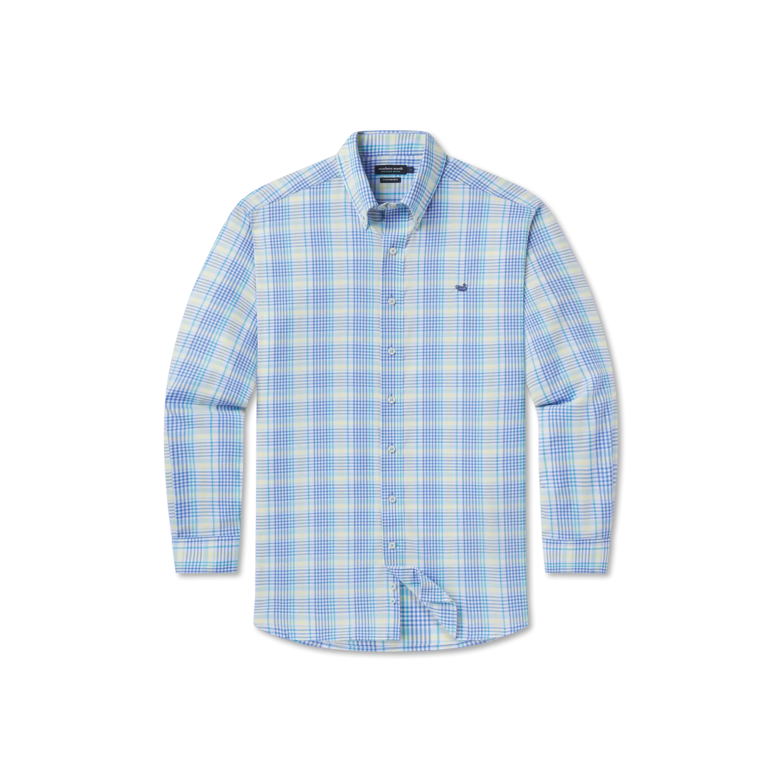 Southern Marsh 21 Shores Windowpane Performance Dress Shirt