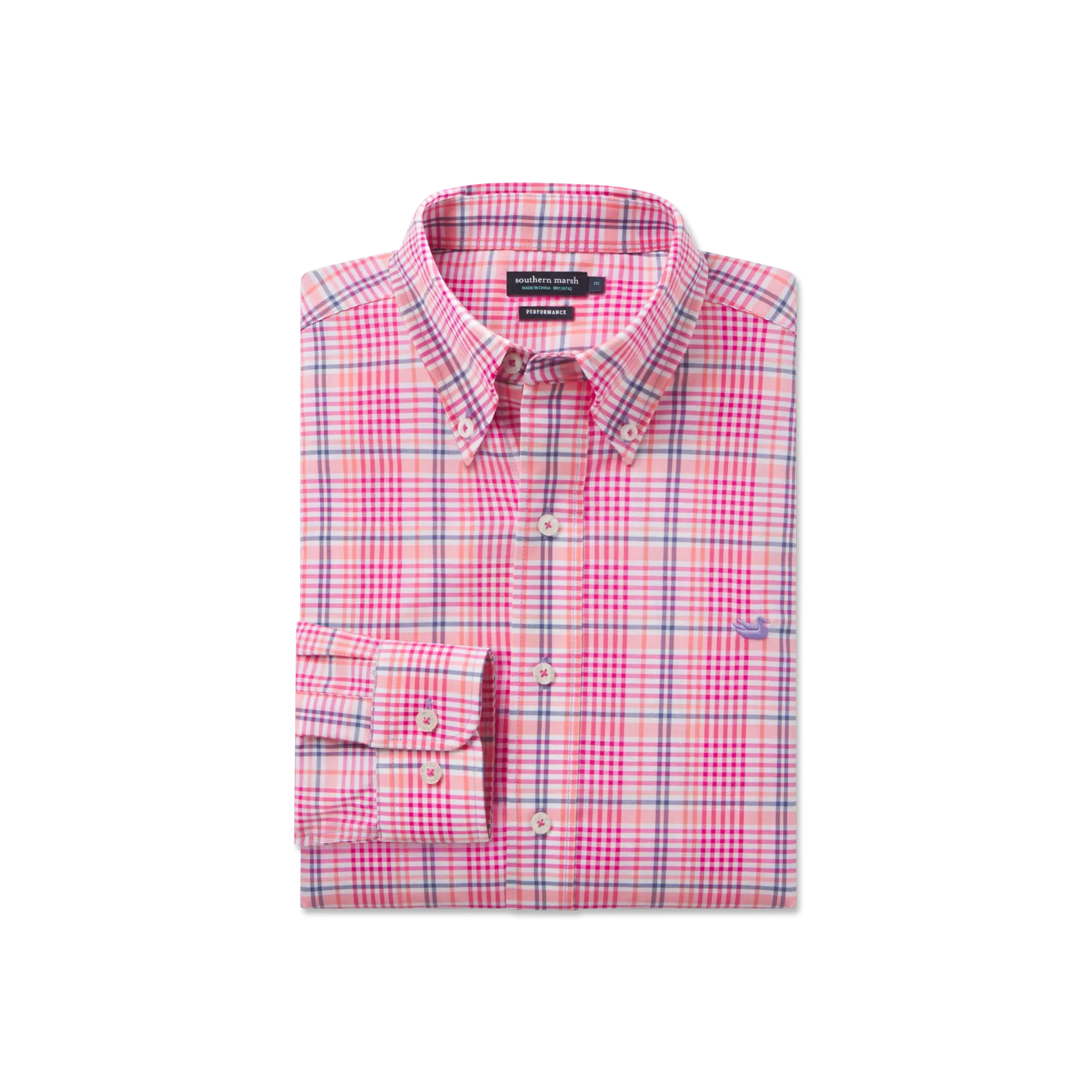 Southern Marsh 21 Shores Windowpane Performance Dress Shirt