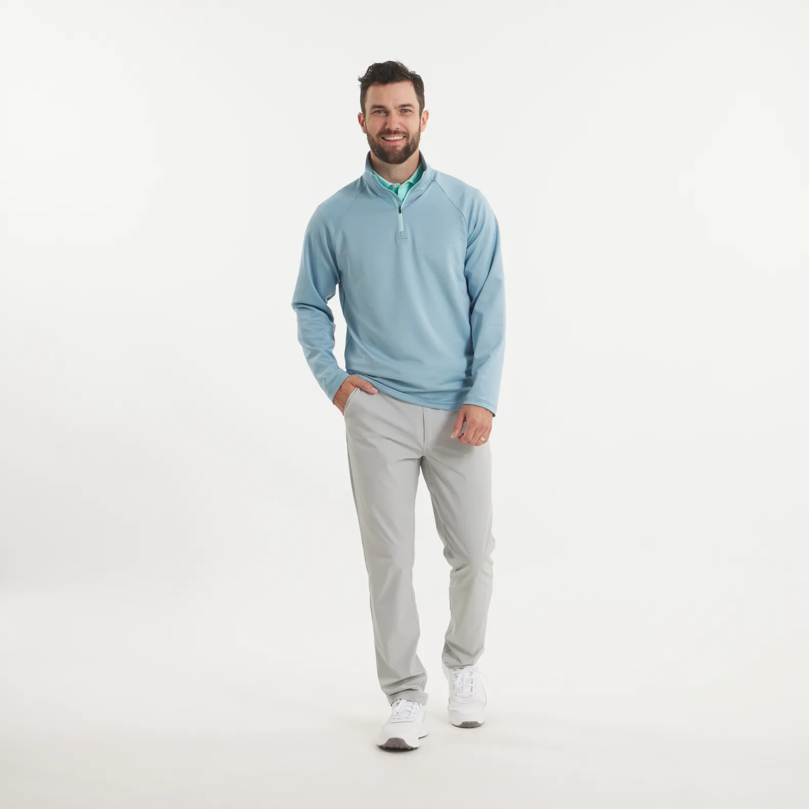 Southern Marsh 21 Southampton Performance Quarter Zip - Stripes
