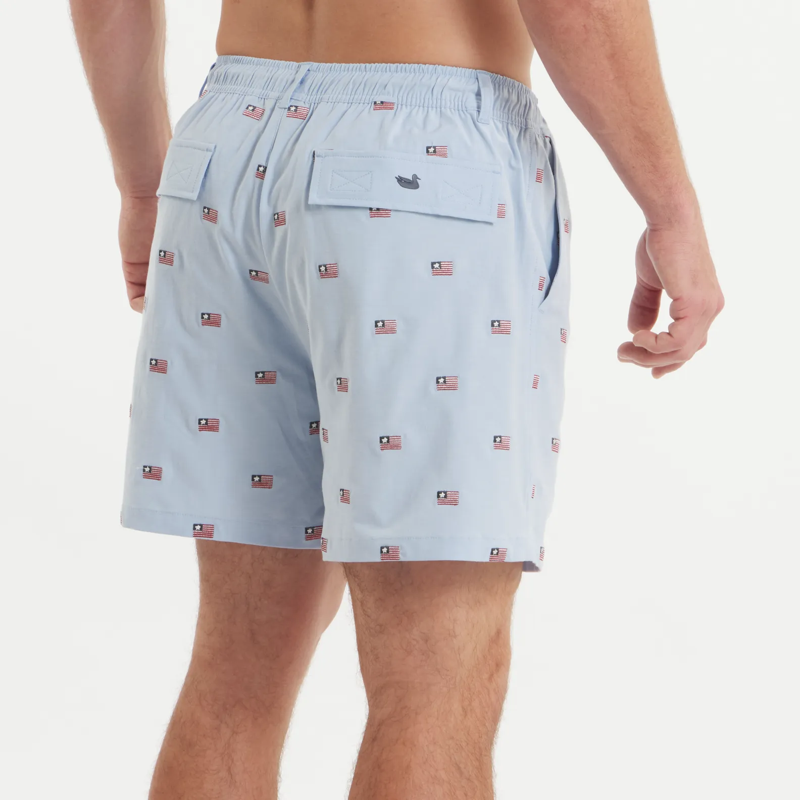 Southern Marsh 21 SOUTHERNCLASSICS™ Swim Trunk - Chambray Flags