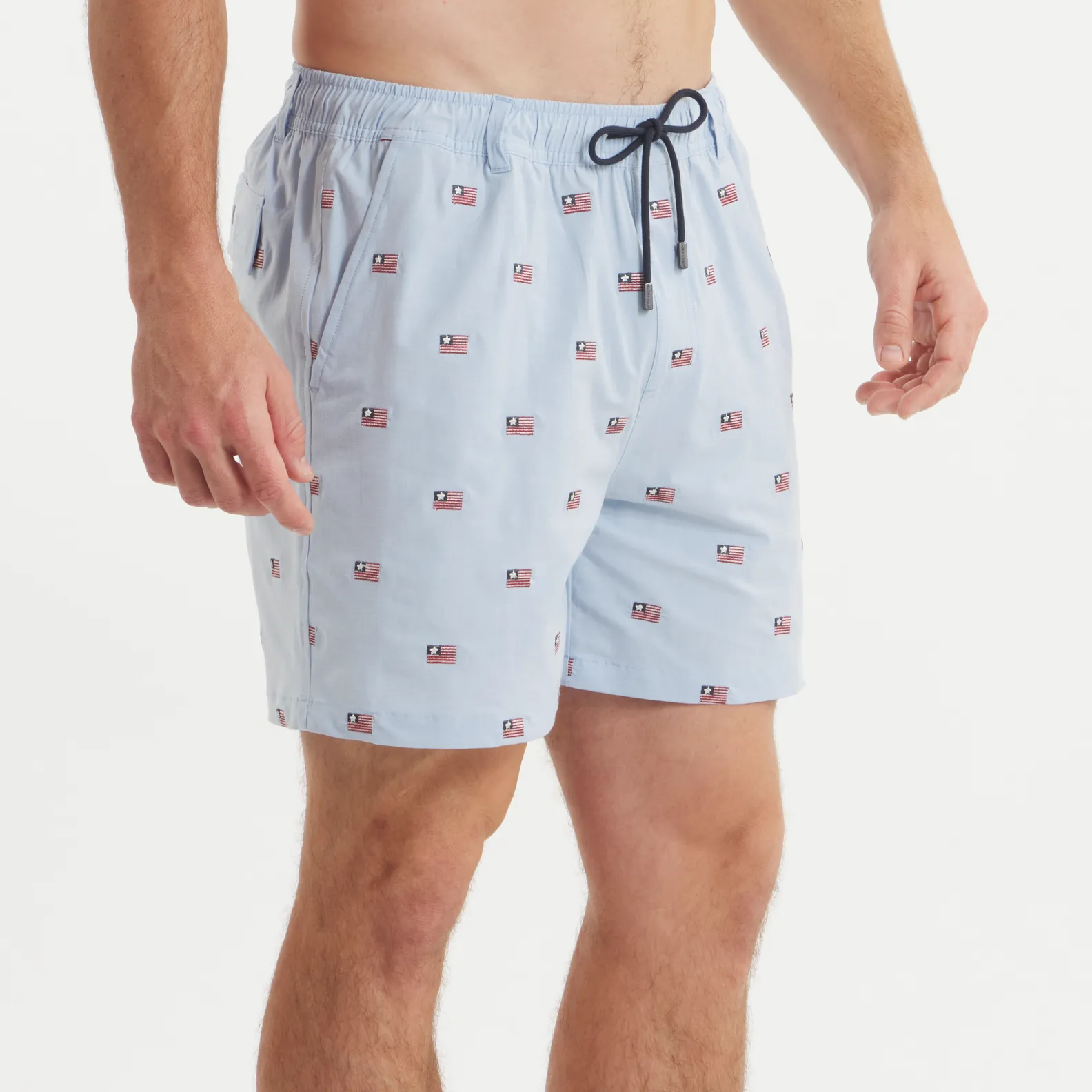 Southern Marsh 21 SOUTHERNCLASSICS™ Swim Trunk - Chambray Flags