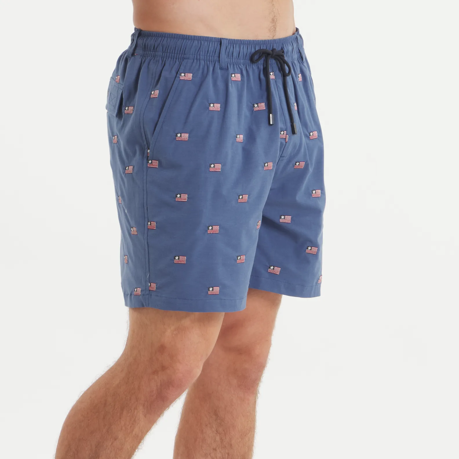 Southern Marsh 21 SOUTHERNCLASSICS™ Swim Trunk - Chambray Flags