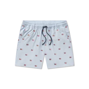 Southern Marsh 21 SOUTHERNCLASSICS™ Swim Trunk - Chambray Flags