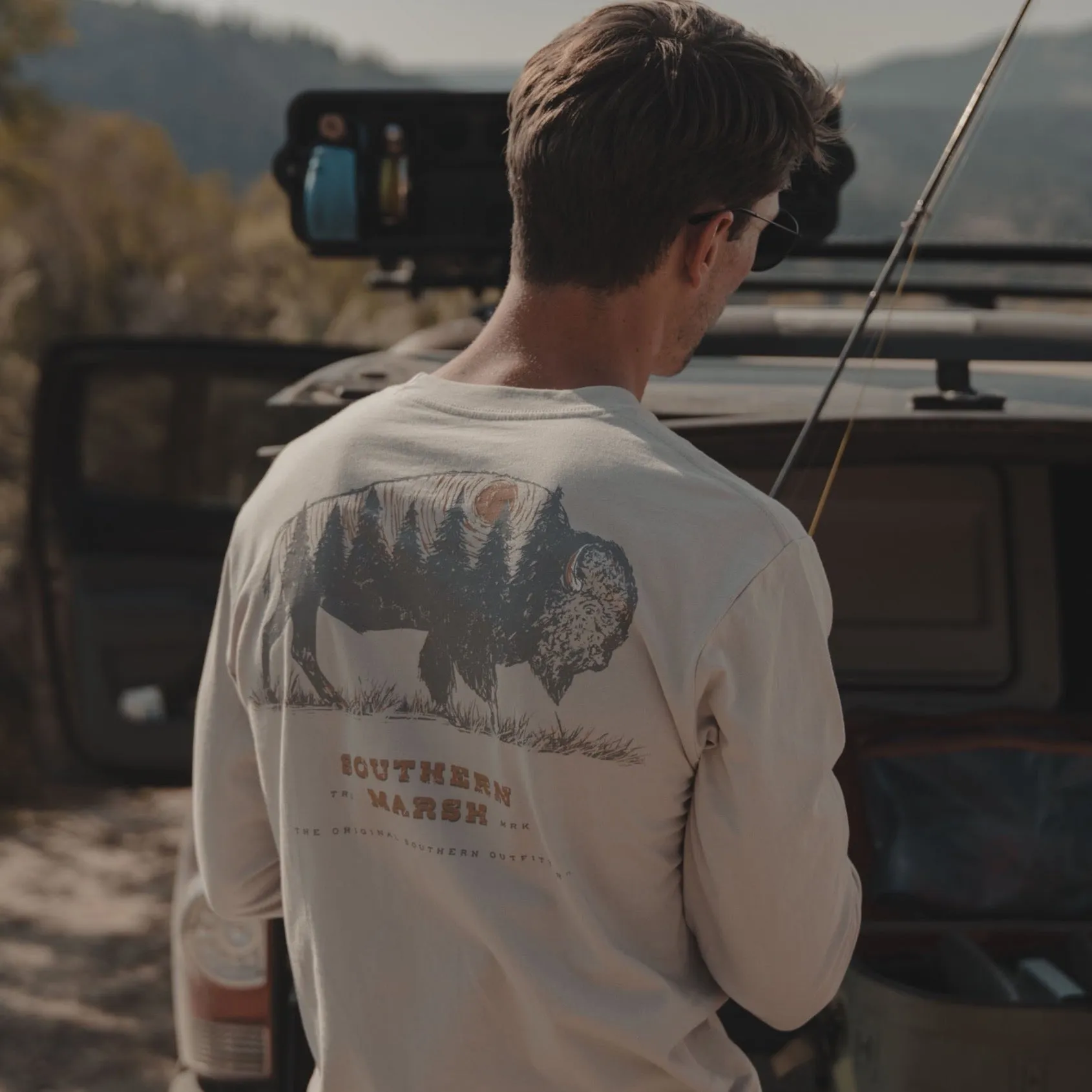 Southern Marsh 21 Starry Silhouette Tee - Buffalo - Long Sleeve