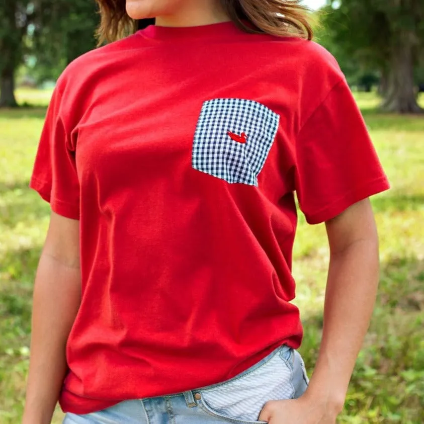 Southern Marsh 21 Stewart Pocket Tee - Gingham