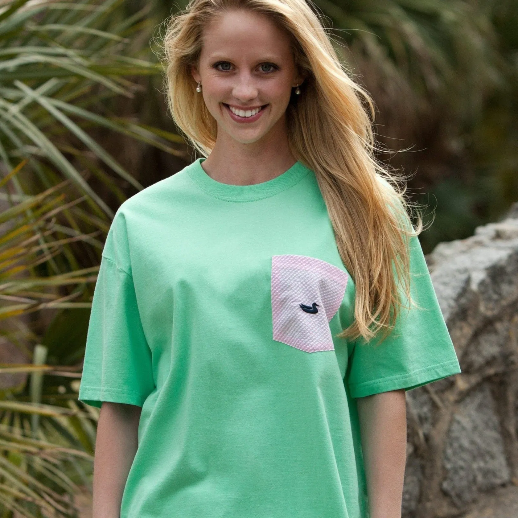 Southern Marsh 21 Stewart Pocket Tee - Seersucker