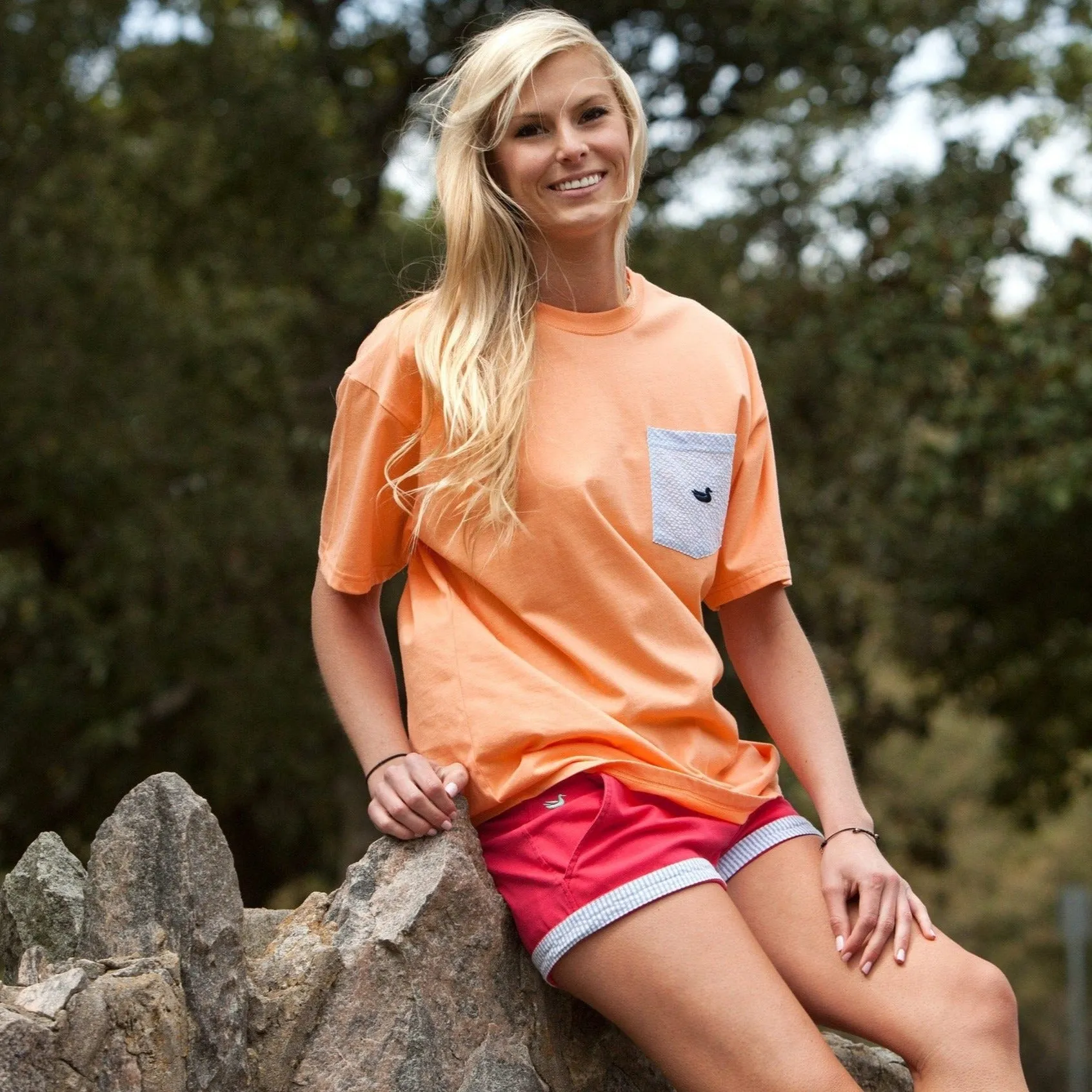 Southern Marsh 21 Stewart Pocket Tee - Seersucker