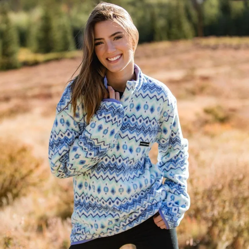 Southern Marsh 21 Tangier Ikat Fleece Pullover