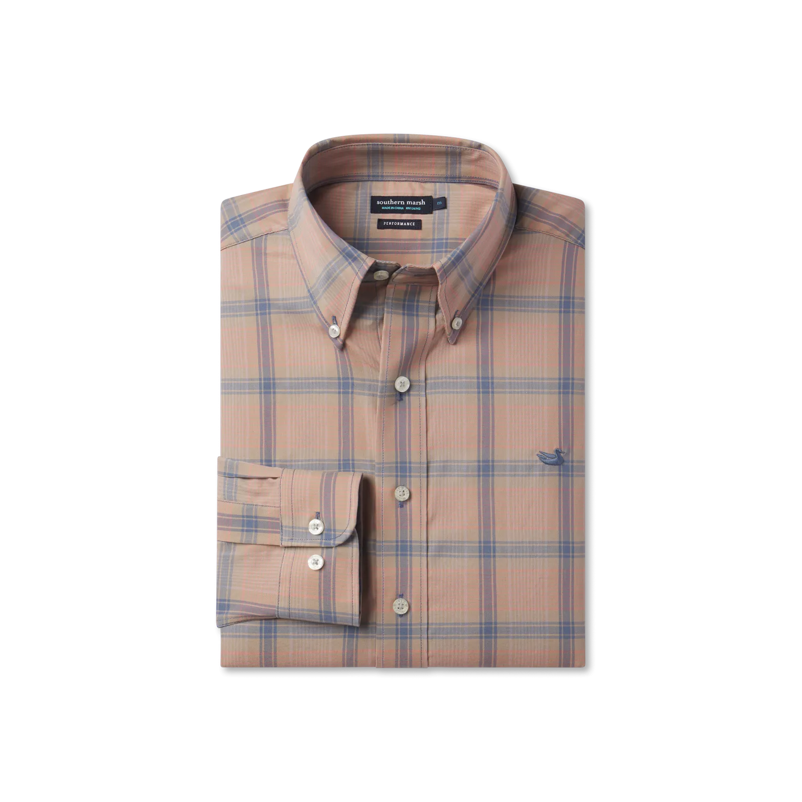 Southern Marsh 21 Townsend Lattice Performance Dress Shirt