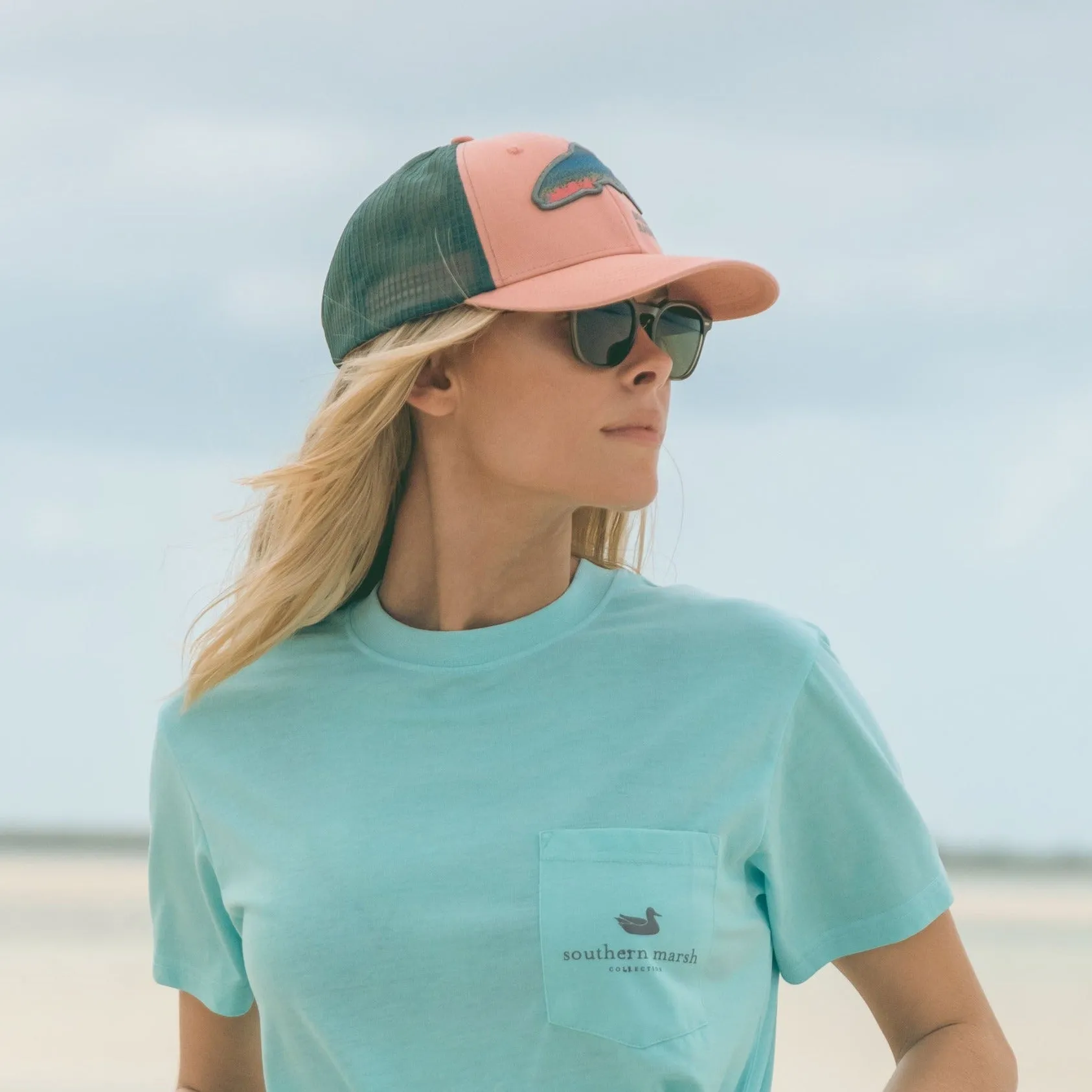 Southern Marsh 21 Trucker Hat - Trout Dots