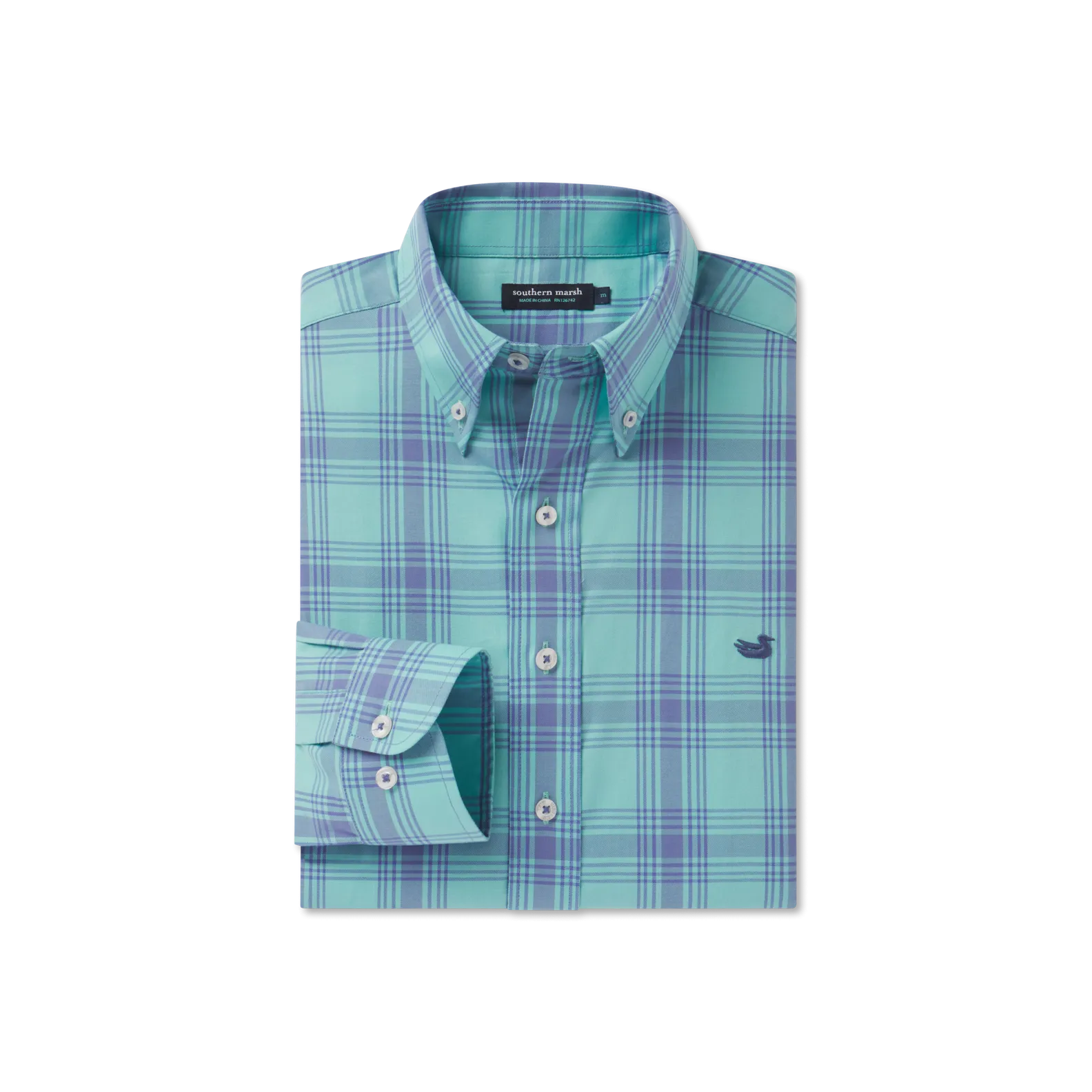 Southern Marsh 21 Tupelo Windowpane Dress Shirt