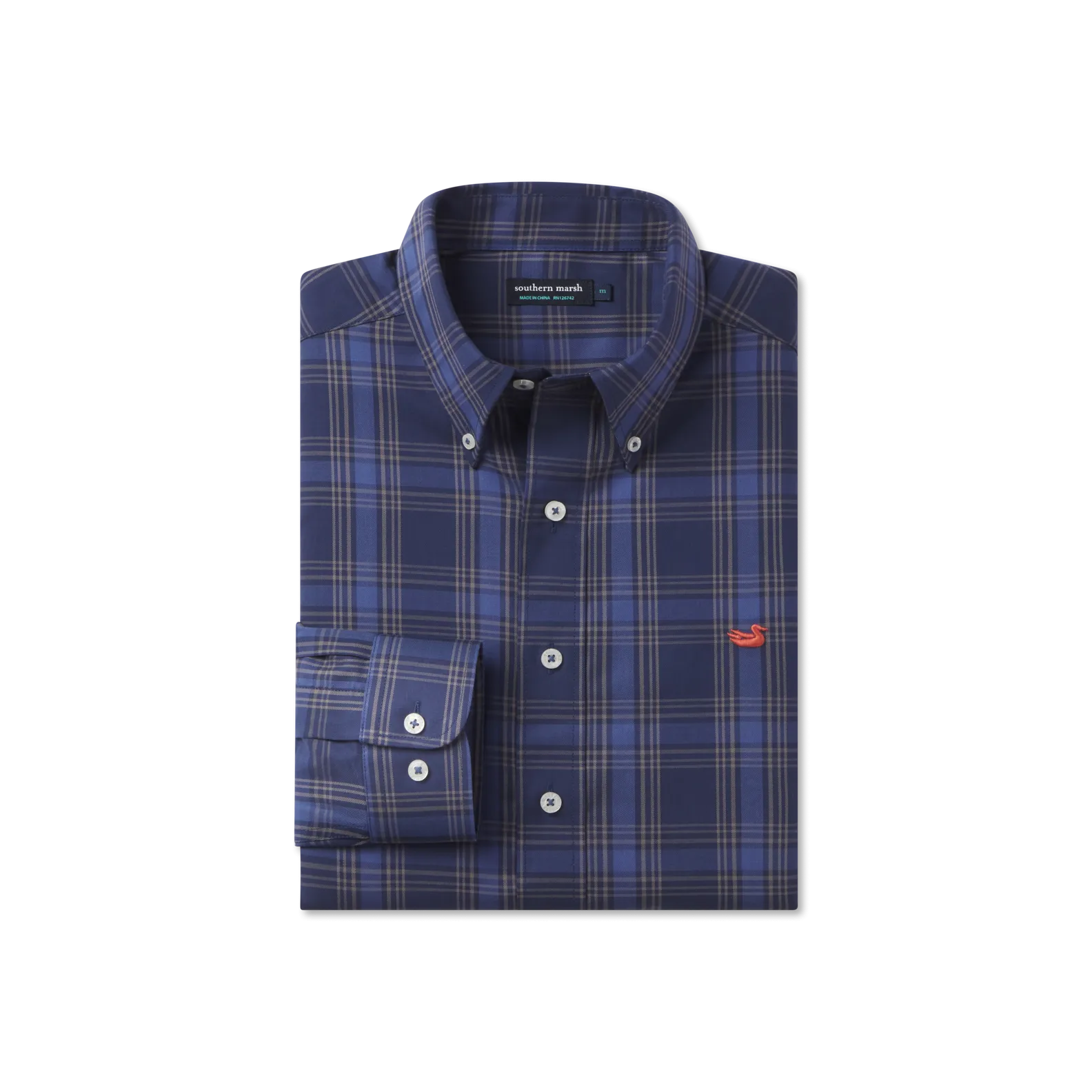 Southern Marsh 21 Tupelo Windowpane Dress Shirt