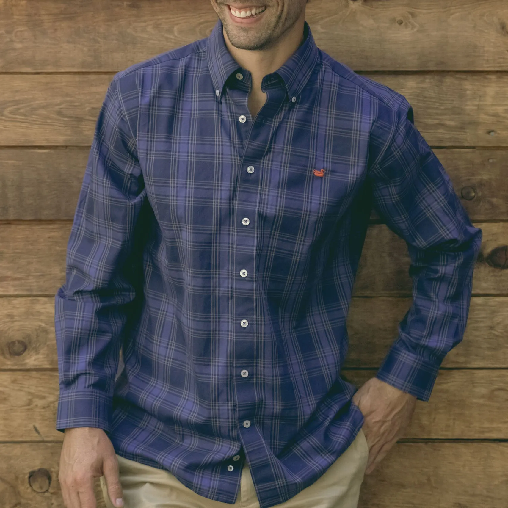Southern Marsh 21 Tupelo Windowpane Dress Shirt