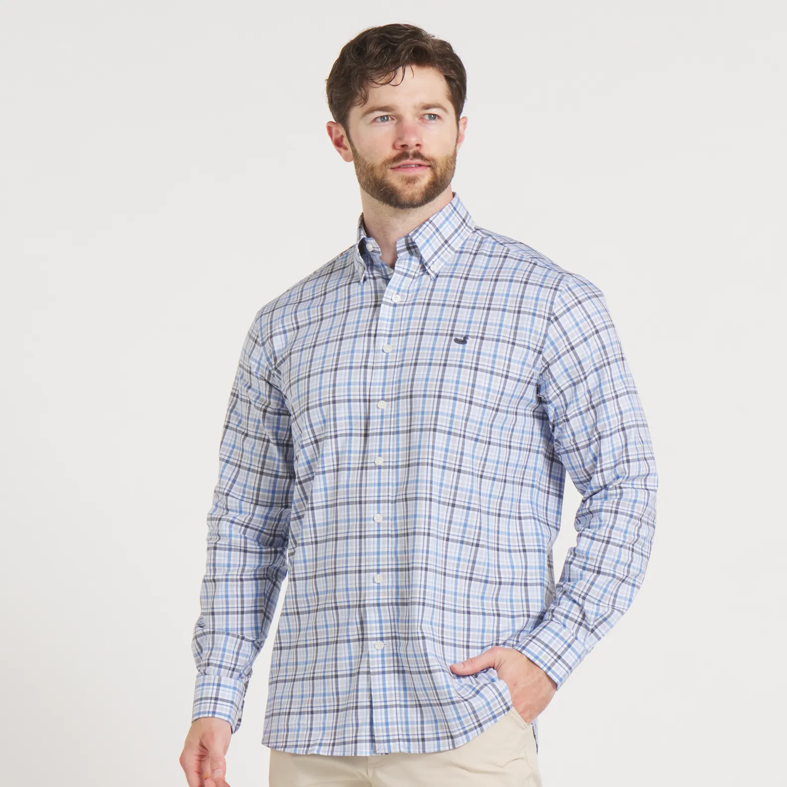 Southern Marsh 21 Van Buren Performance Grid Dress Shirt