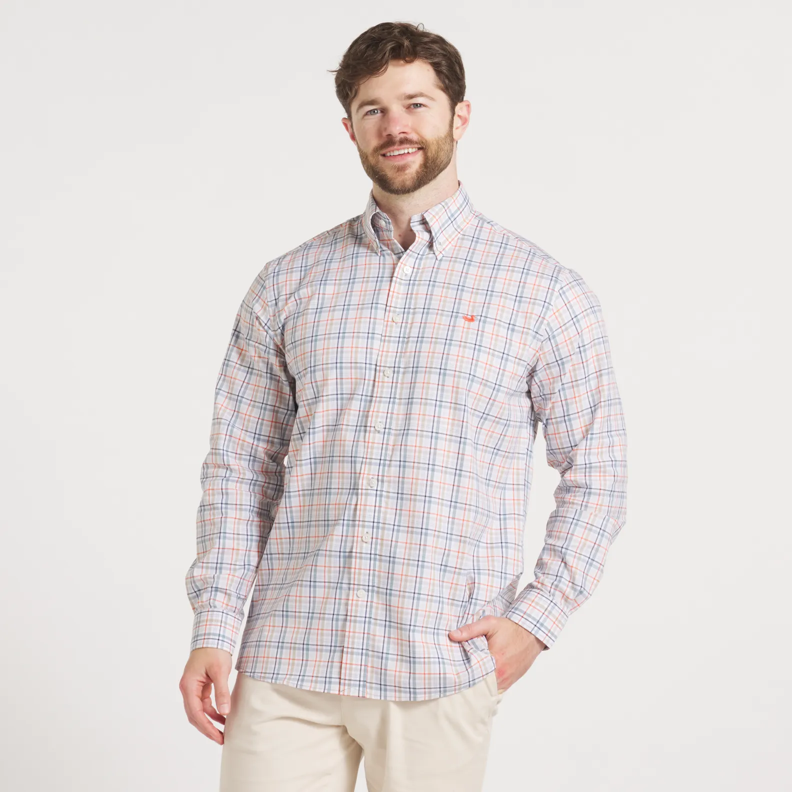 Southern Marsh 21 Van Buren Performance Grid Dress Shirt