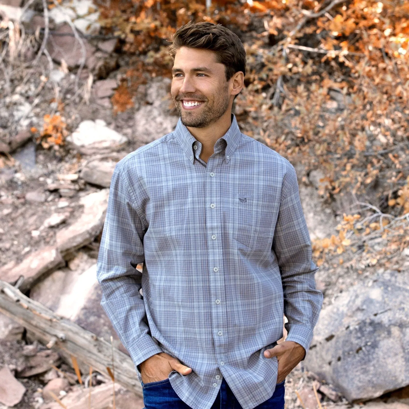 Southern Marsh 21 Verret Washed Check Dress Shirt