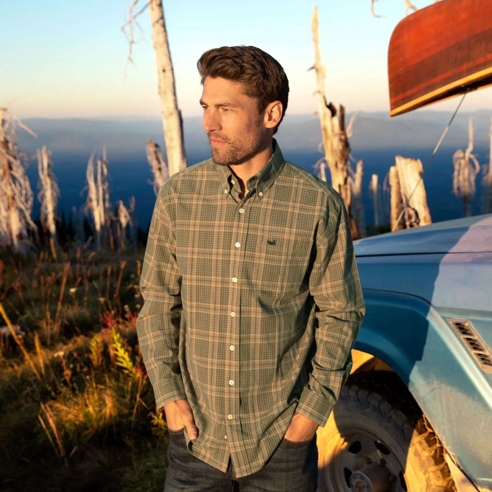 Southern Marsh 21 Verret Washed Check Dress Shirt