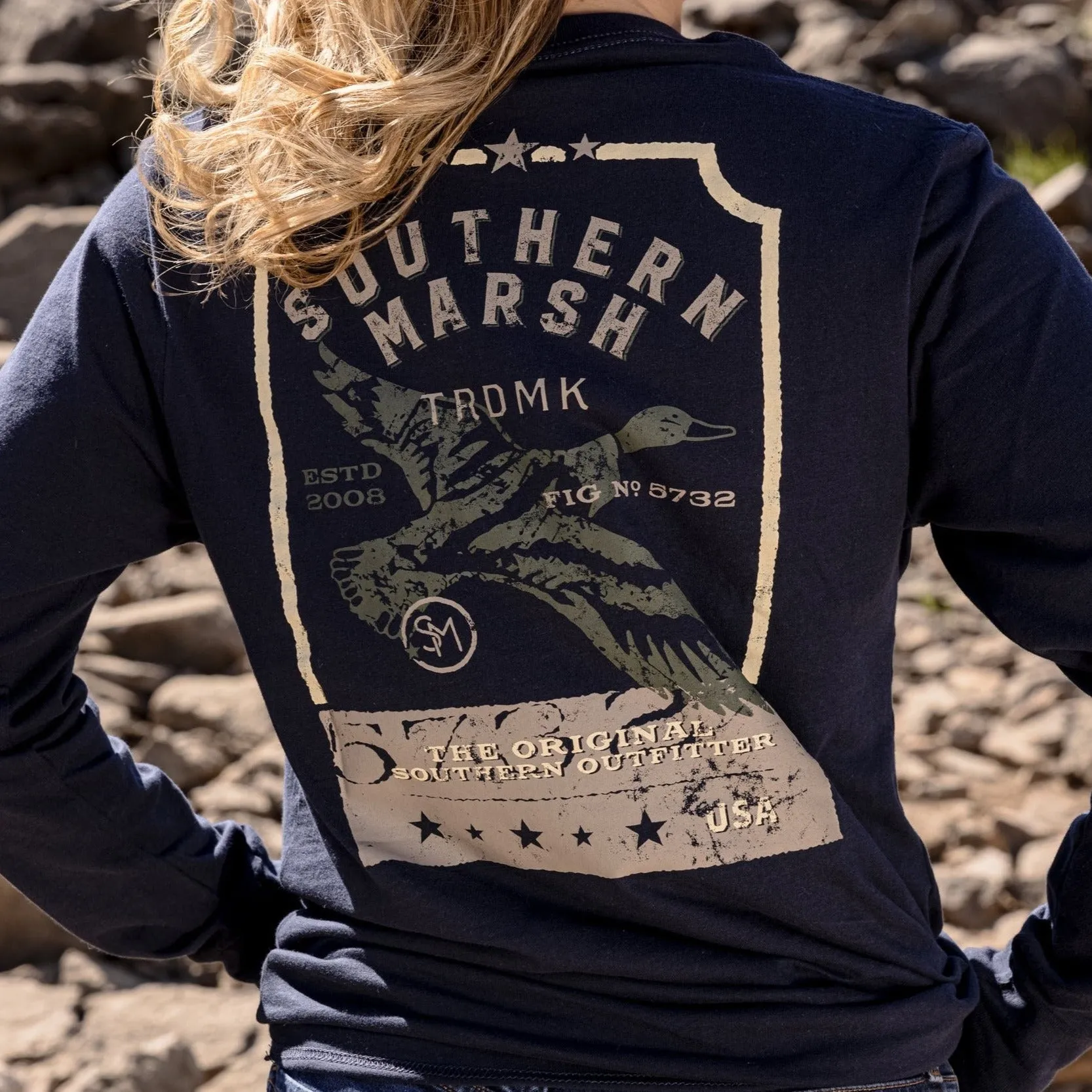 Southern Marsh 21 Vintage Tag Tee - Duck - Long Sleeve