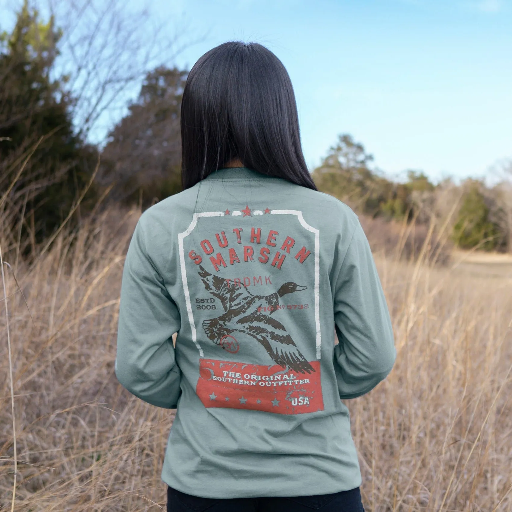 Southern Marsh 21 Vintage Tag Tee - Duck - Long Sleeve