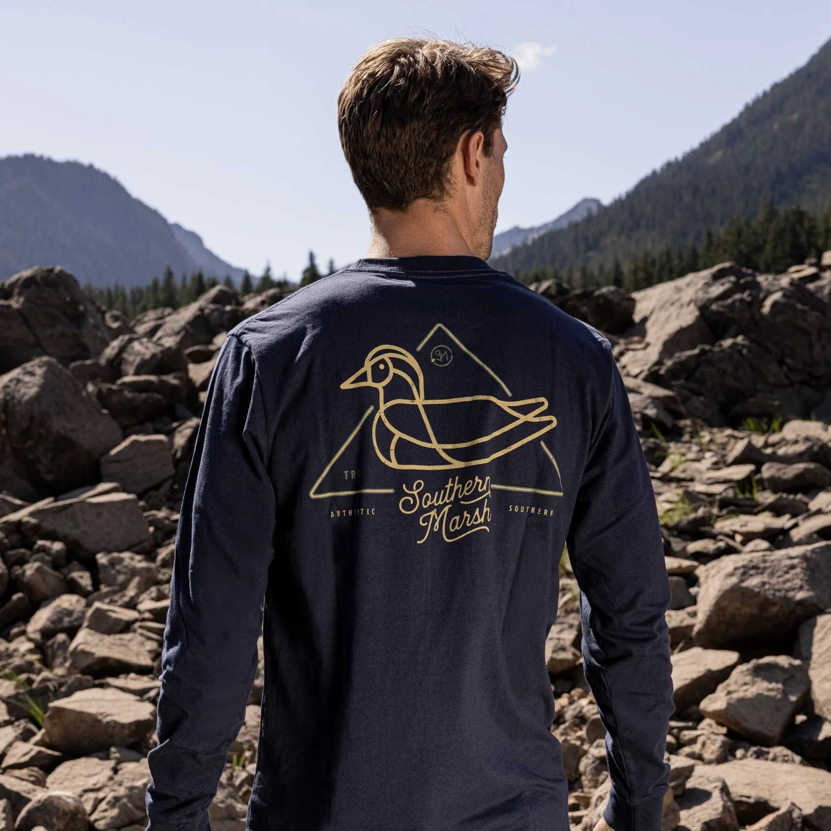 Southern Marsh 21 Warning Duck Tee - Long Sleeve