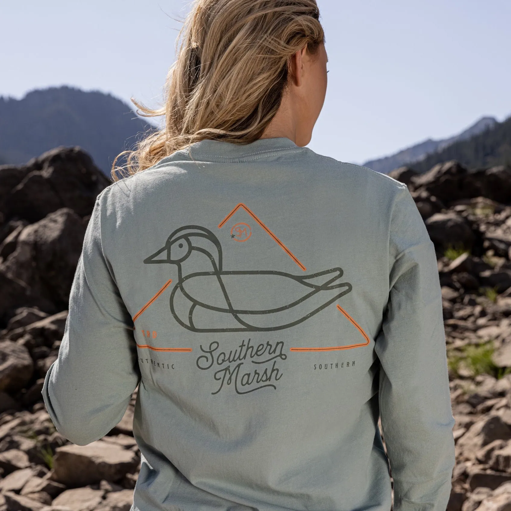 Southern Marsh 21 Warning Duck Tee - Long Sleeve