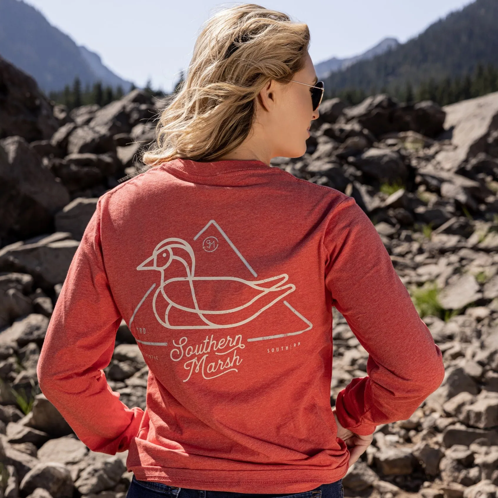 Southern Marsh 21 Warning Duck Tee - Long Sleeve