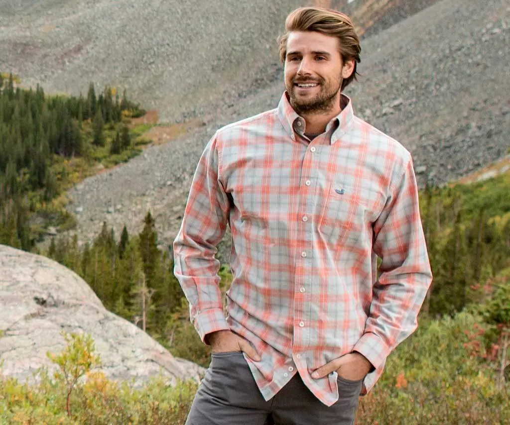 Southern Marsh 21 Williamson Relaxed Washed Plaid Dress Shirt
