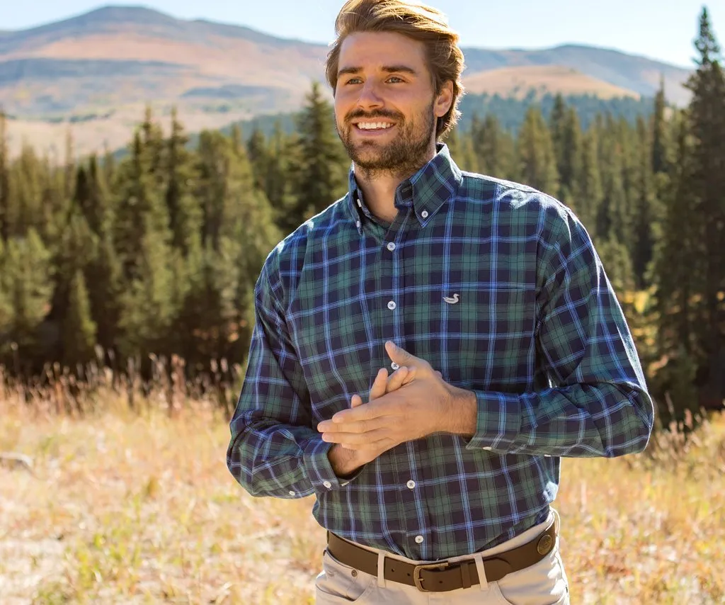 Southern Marsh 21 Williamson Relaxed Washed Plaid Dress Shirt