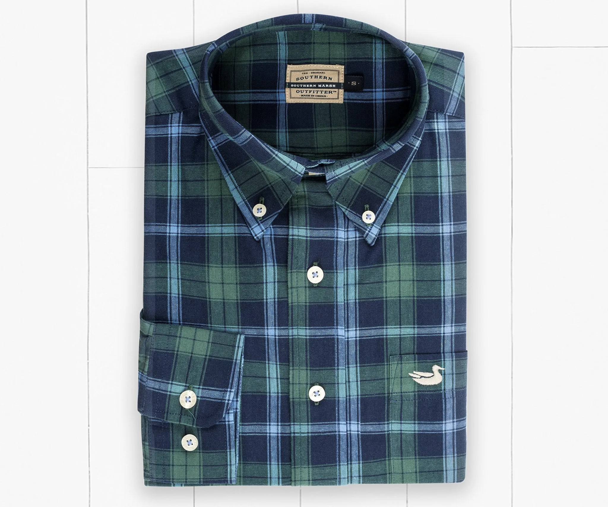 Southern Marsh 21 Williamson Relaxed Washed Plaid Dress Shirt