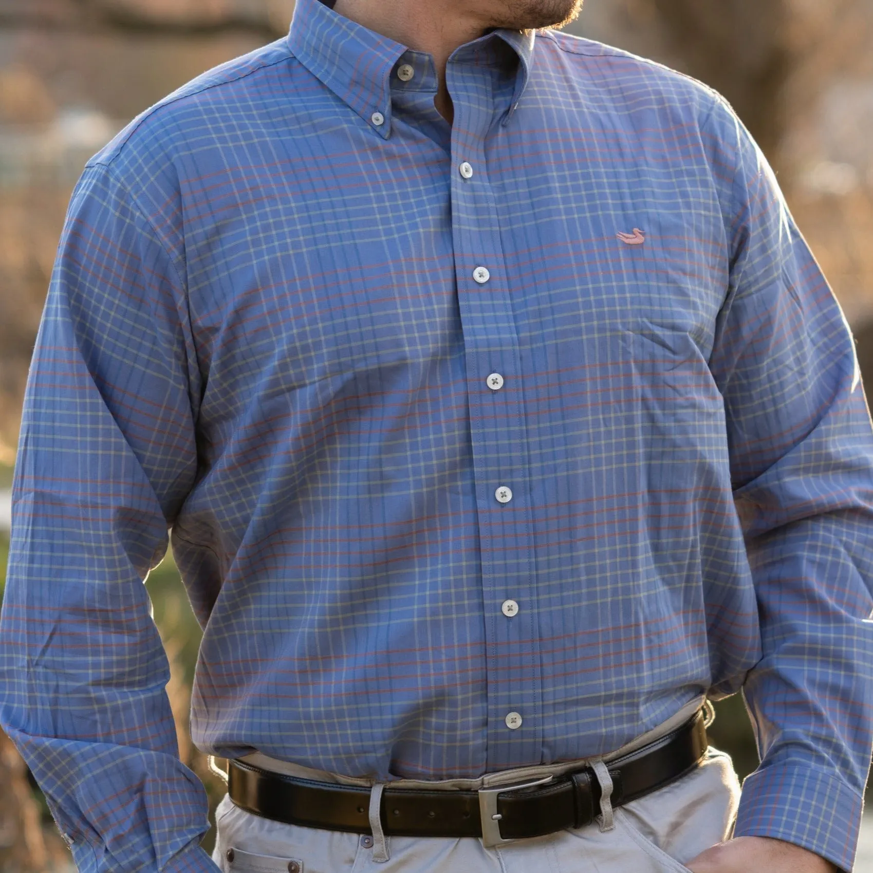 Southern Marsh 21 Winfield Grid Performance Dress Shirt