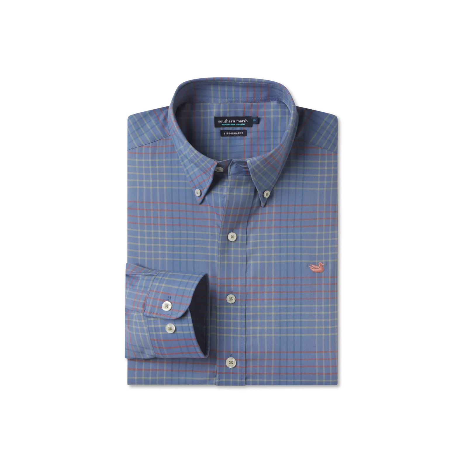 Southern Marsh 21 Winfield Grid Performance Dress Shirt
