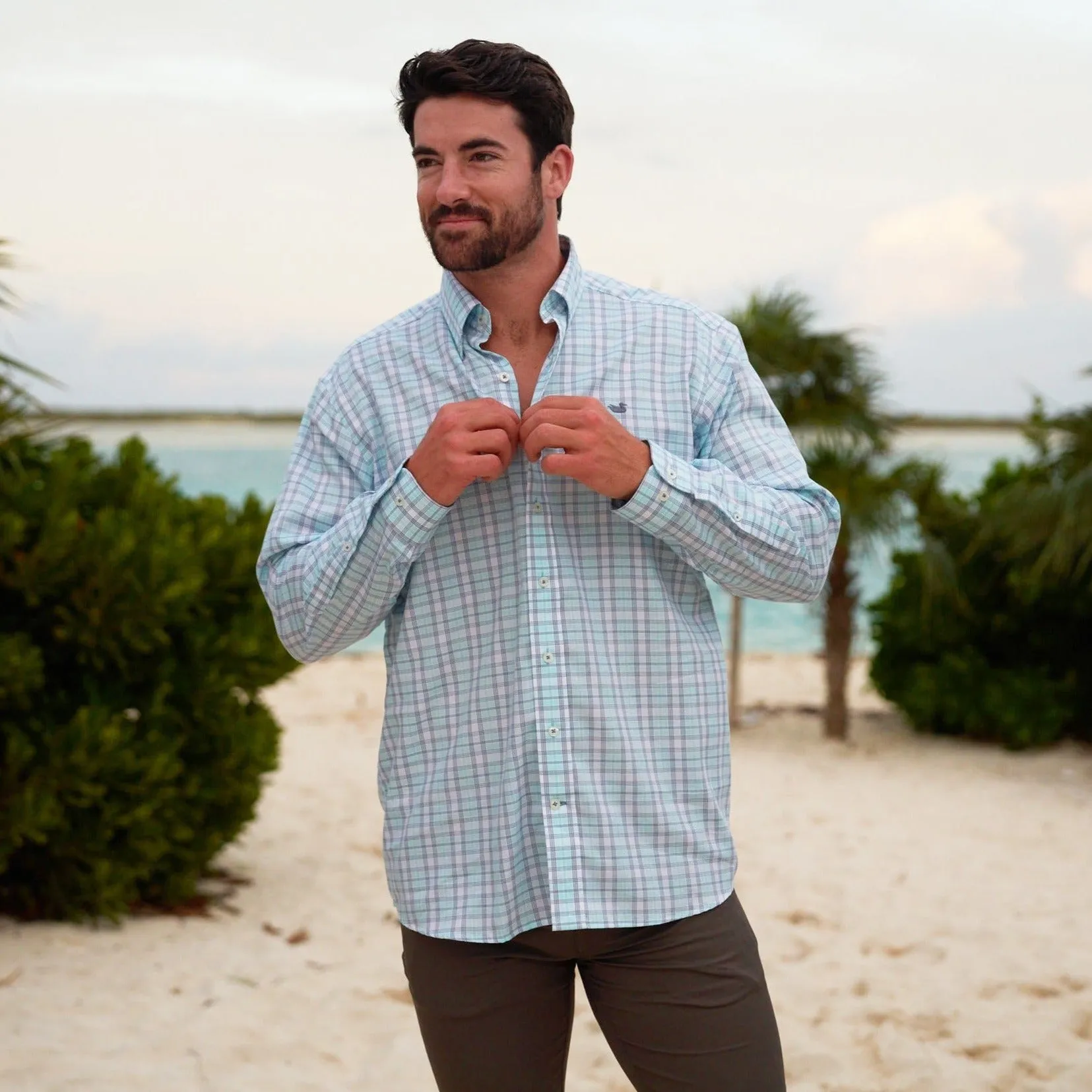 Southern Marsh 21 Winston Windowpane Dress Shirt