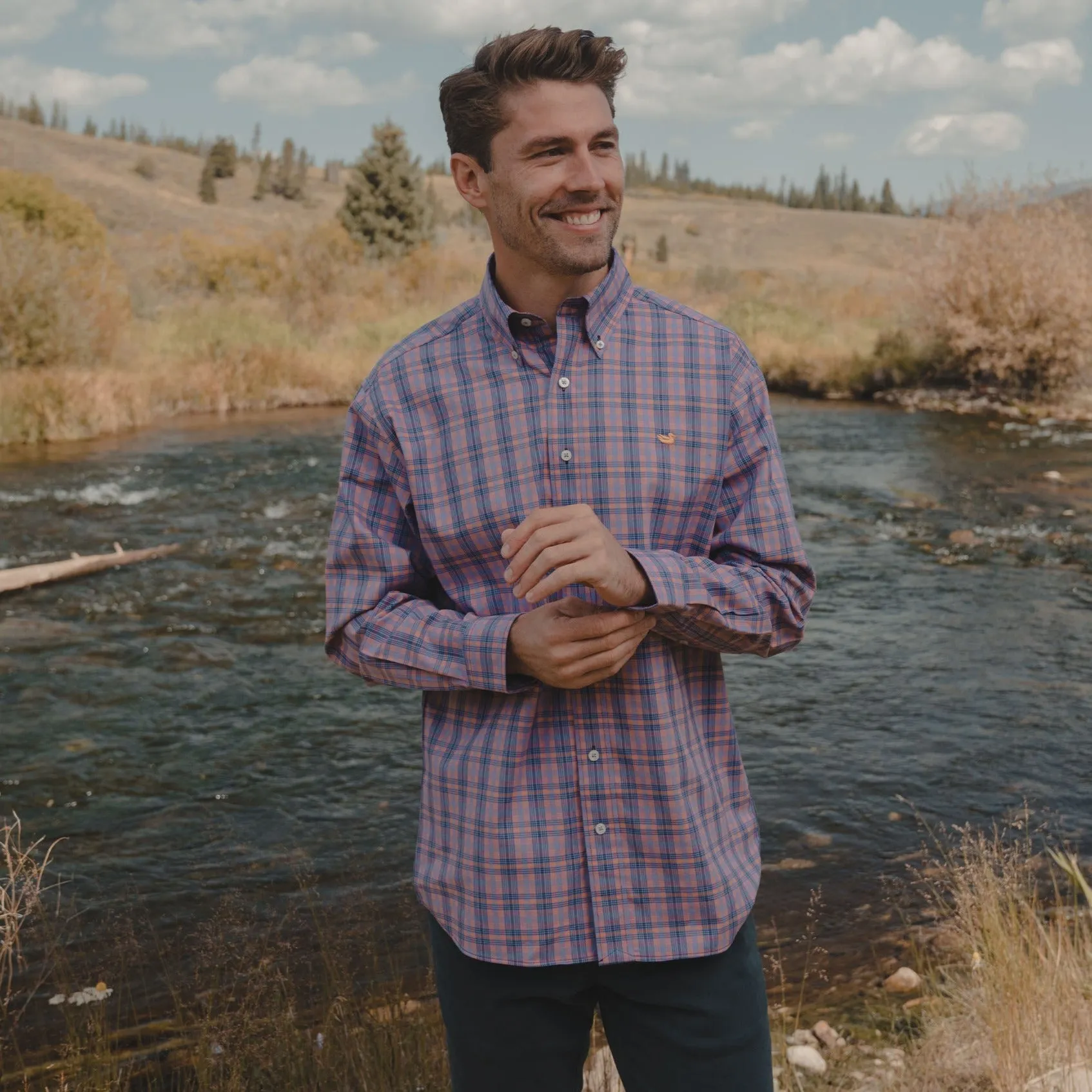 Southern Marsh 21 Winston Windowpane Dress Shirt