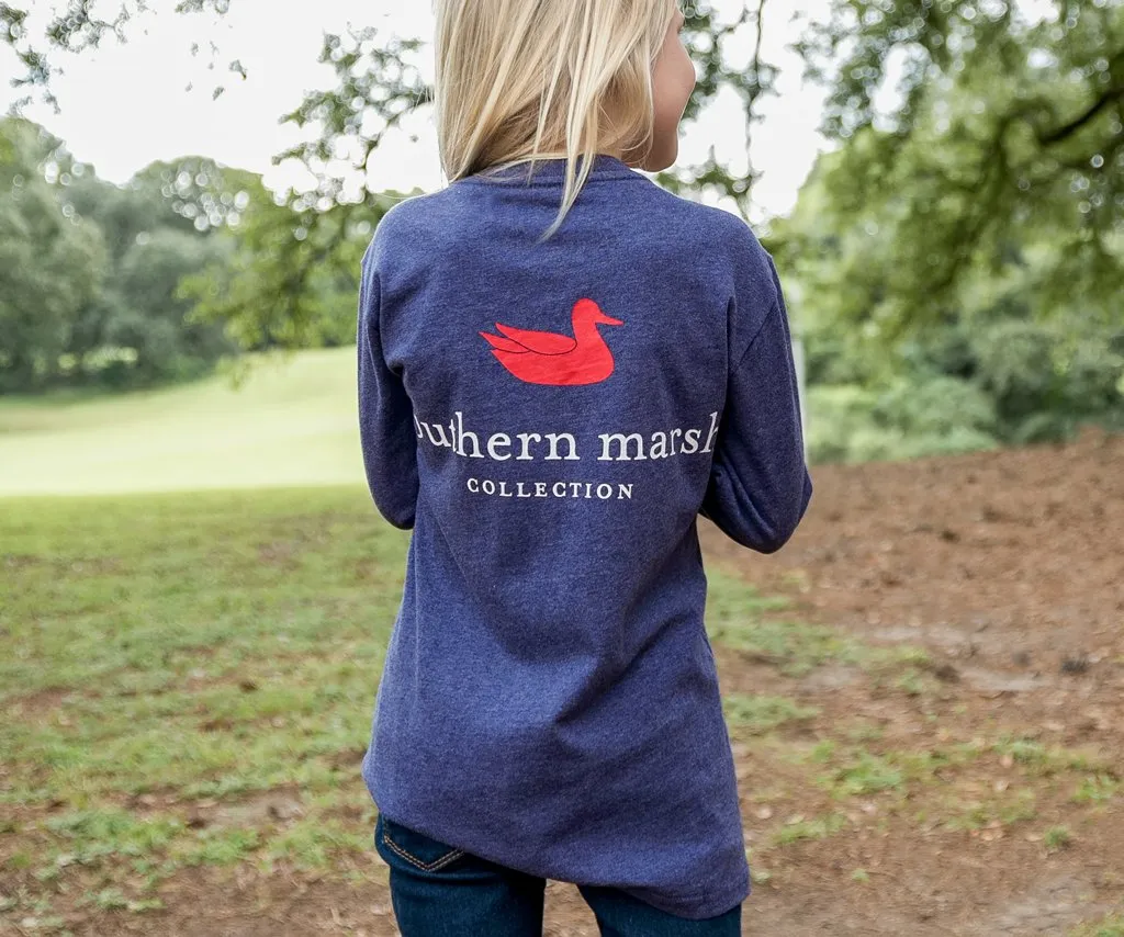 Southern Marsh 21 Youth Authentic Tee - Heathered - Long Sleeve