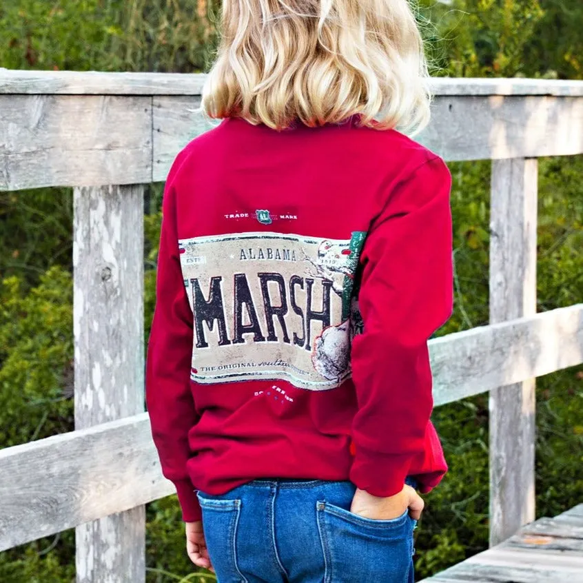 Southern Marsh 21 Youth Backroads Collection Tee - Alabama - Long Sleeve