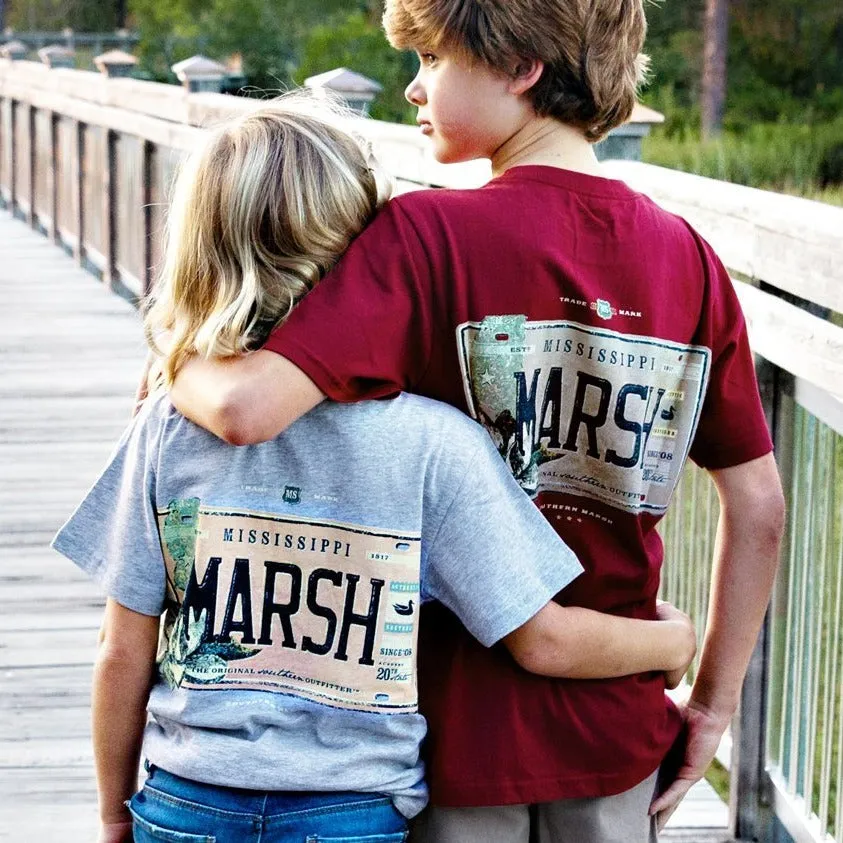 Southern Marsh 21 Youth Backroads Collection Tee - Mississippi